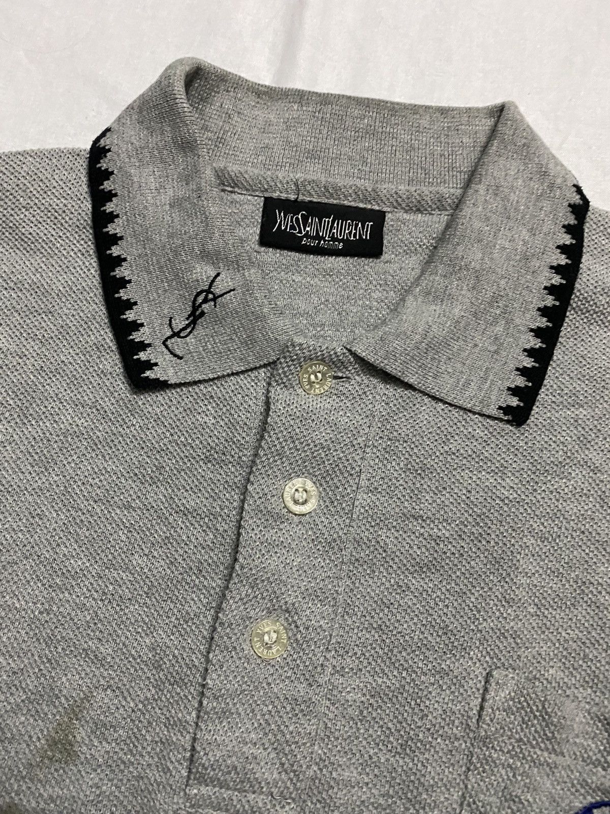 Japanese Brand × Vintage × Yves Saint Laurent Vintage YvesSaintLaurent Longsleeve Polo Shirt Size US M / EU 48-50 / 2 - 5 Thumbnail