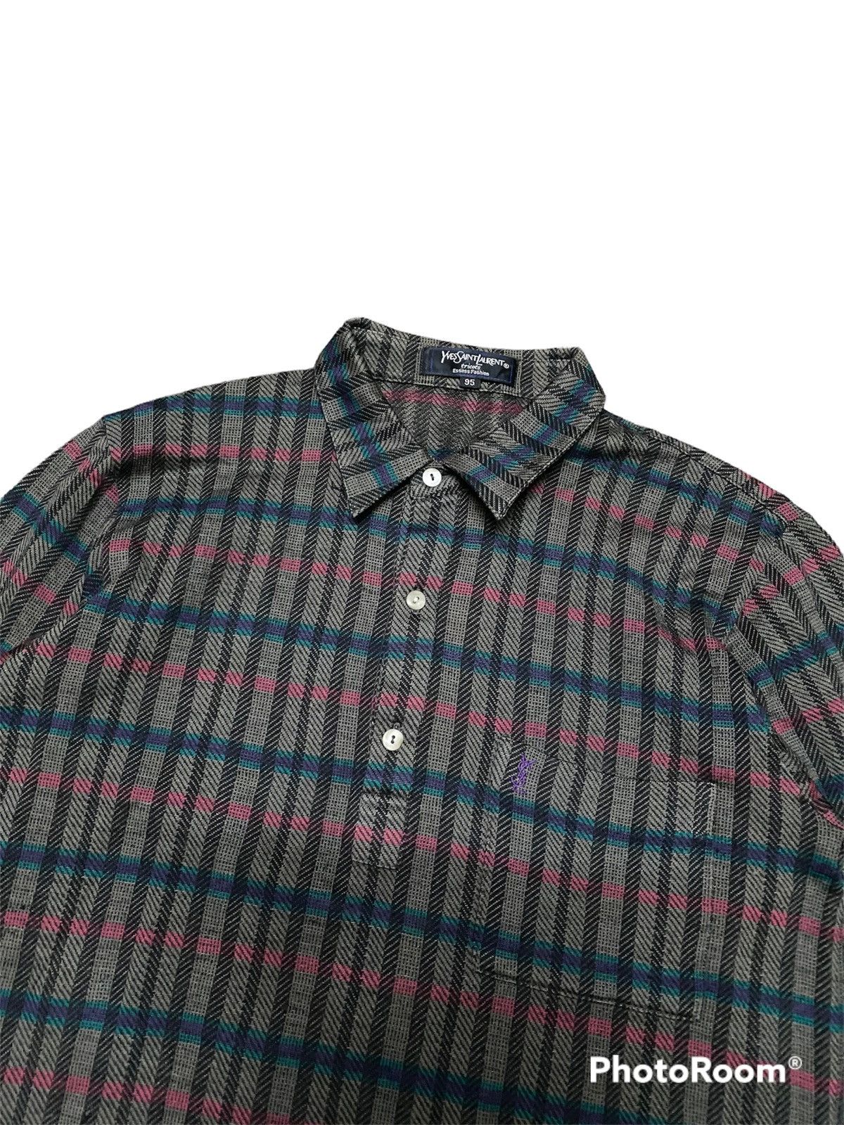 Japanese Brand × Vintage × Yves Saint Laurent Vintage YvesSaintLaurent Longsleeve Polo Shirt Size US M / EU 48-50 / 2 - 2 Thumbnail