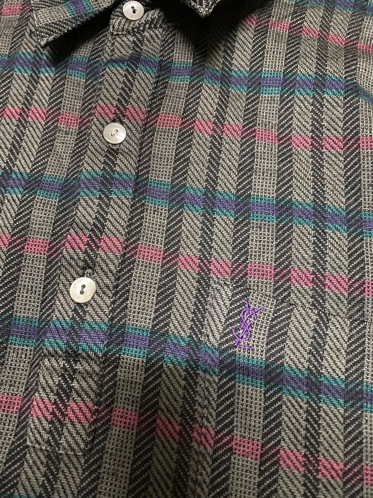 Japanese Brand × Vintage × Yves Saint Laurent Vintage YvesSaintLaurent Longsleeve Polo Shirt Size US M / EU 48-50 / 2 - 7 Thumbnail