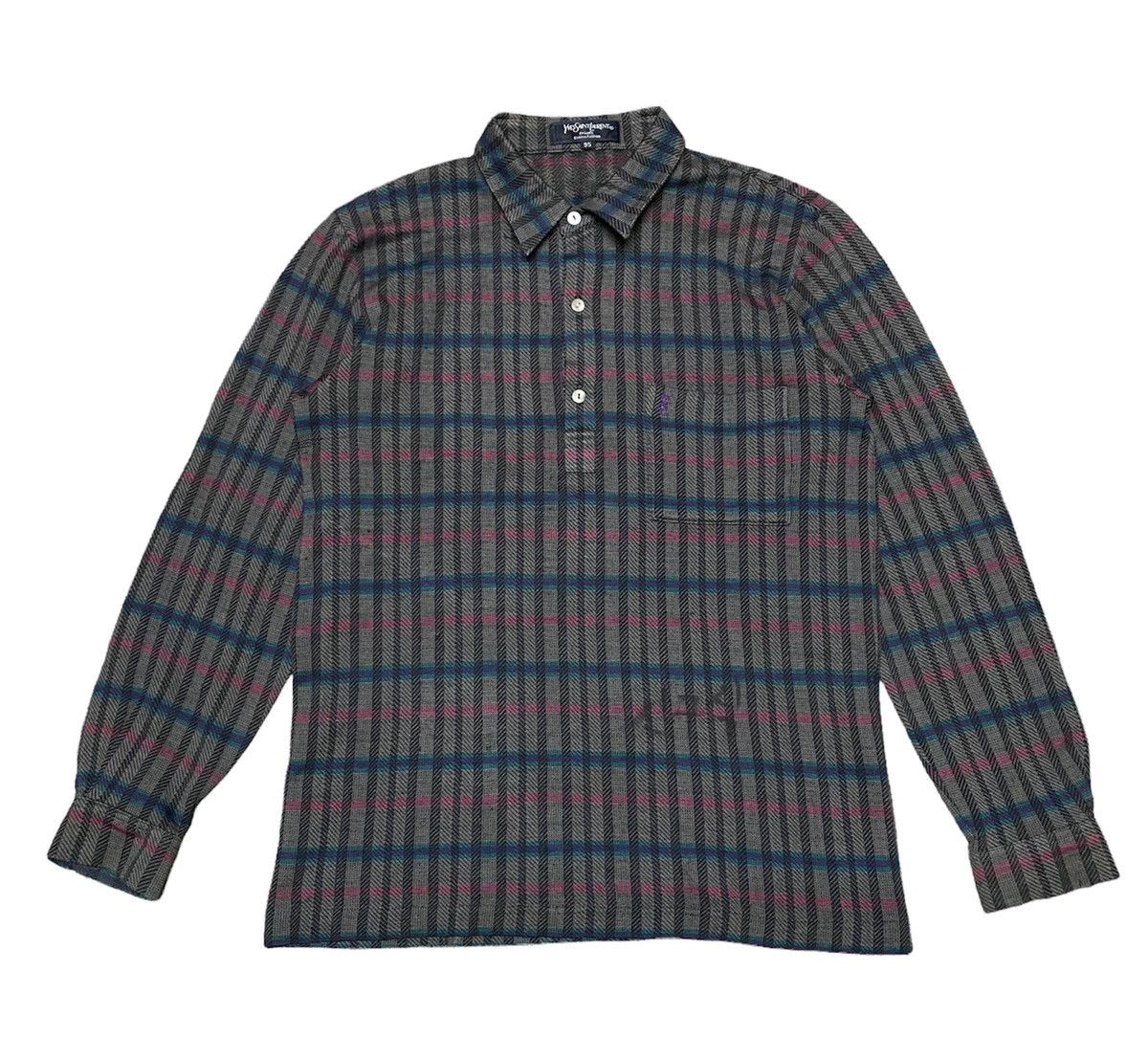 Japanese Brand × Vintage × Yves Saint Laurent Vintage YvesSaintLaurent Longsleeve Polo Shirt Size US M / EU 48-50 / 2 - 1 Thumbnail