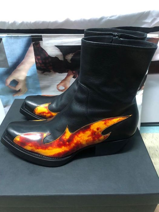 Vetements on sale flame boots