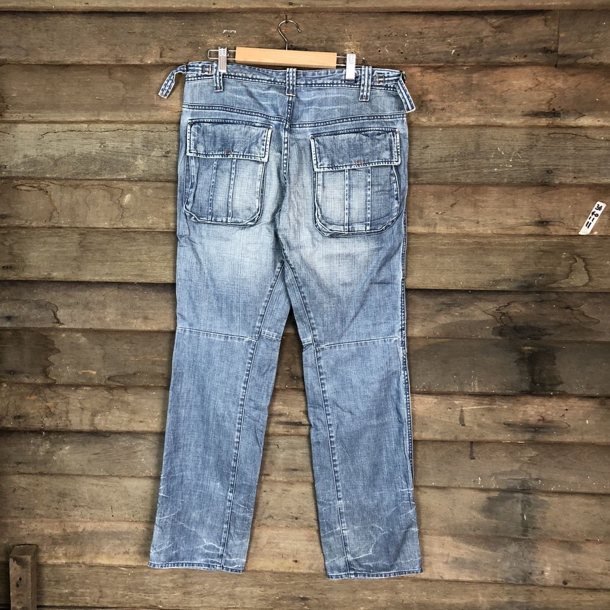 Japanese Brand DL Barteck Denim cargo utility faded Multipocket Pants #1898 Size US 34 / EU 50 - 11 Thumbnail