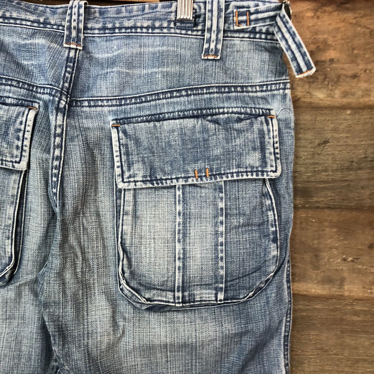 Japanese Brand DL Barteck Denim cargo utility faded Multipocket Pants #1898 Size US 34 / EU 50 - 15 Thumbnail