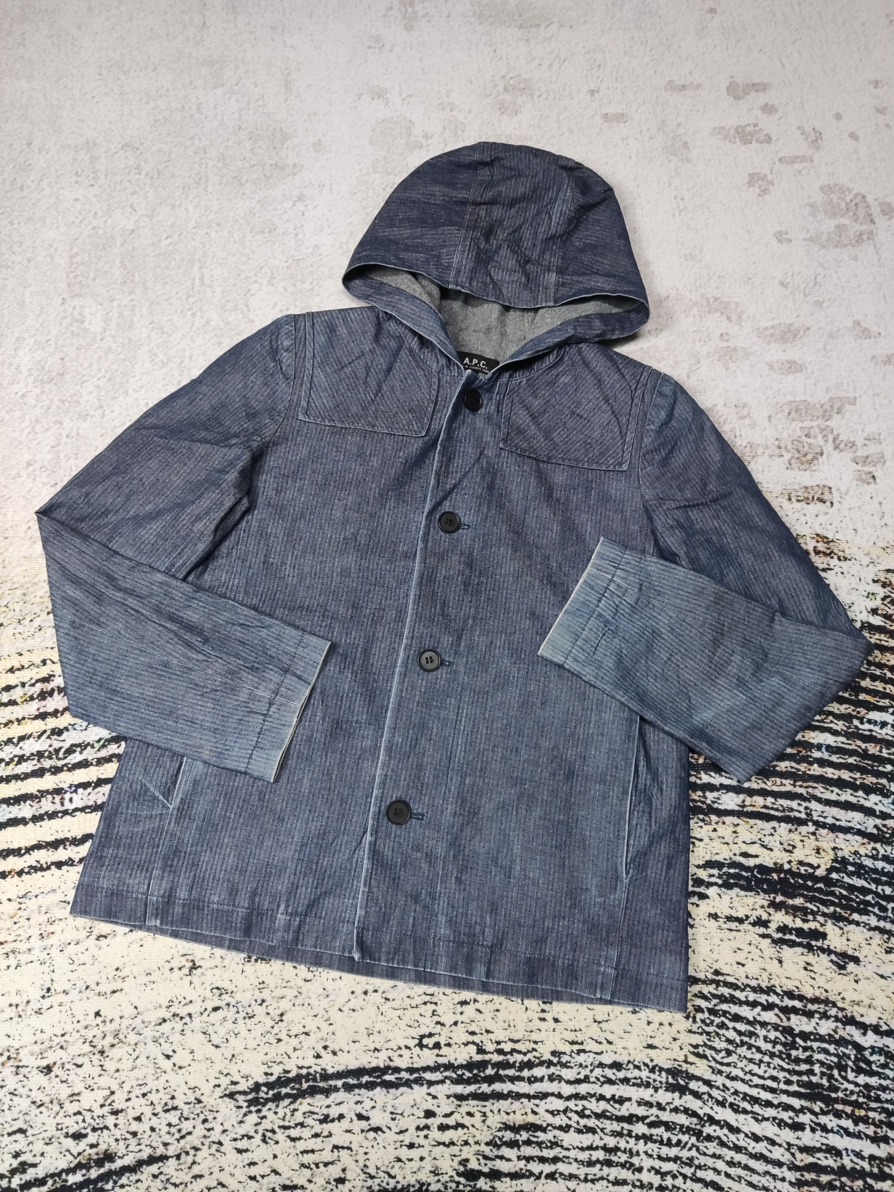 Designer × Japanese Brand 🔥Offer🔥APC JAPAN Hoodie Jeans Button Up Size US S / EU 44-46 / 1 - 2 Thumbnail