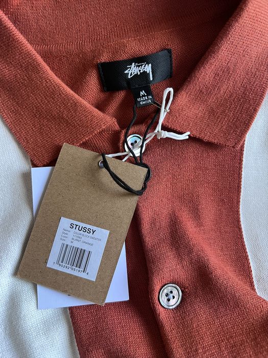 Stussy Stussy Color Blocked Sweater Burnt Orange | Grailed