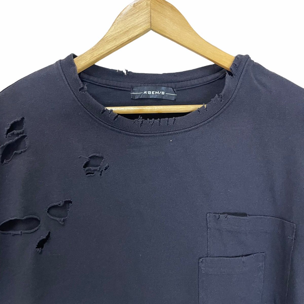 Japanese Brand × Le Grande Bleu (L.G.B.) SICK💥 A’GEM / 9 THRASHED DISTRESSED DISTROYED TSHIRT Size US XL / EU 56 / 4 - 7 Thumbnail