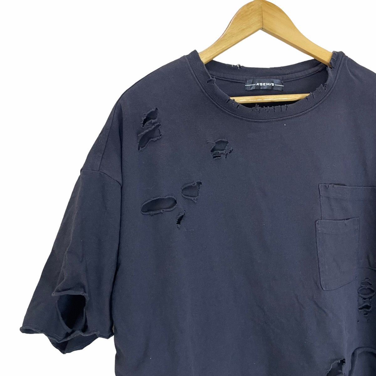 Japanese Brand × Le Grande Bleu (L.G.B.) SICK💥 A’GEM / 9 THRASHED DISTRESSED DISTROYED TSHIRT Size US XL / EU 56 / 4 - 5 Thumbnail