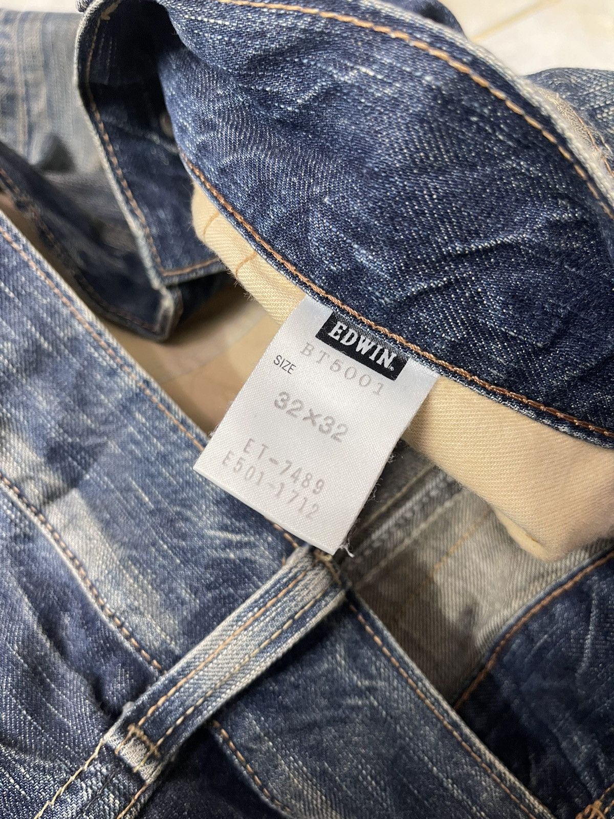 Vintage Edwin 503 Flared Rusty Distressed Denim Size US 34 / EU 50 - 10 Thumbnail