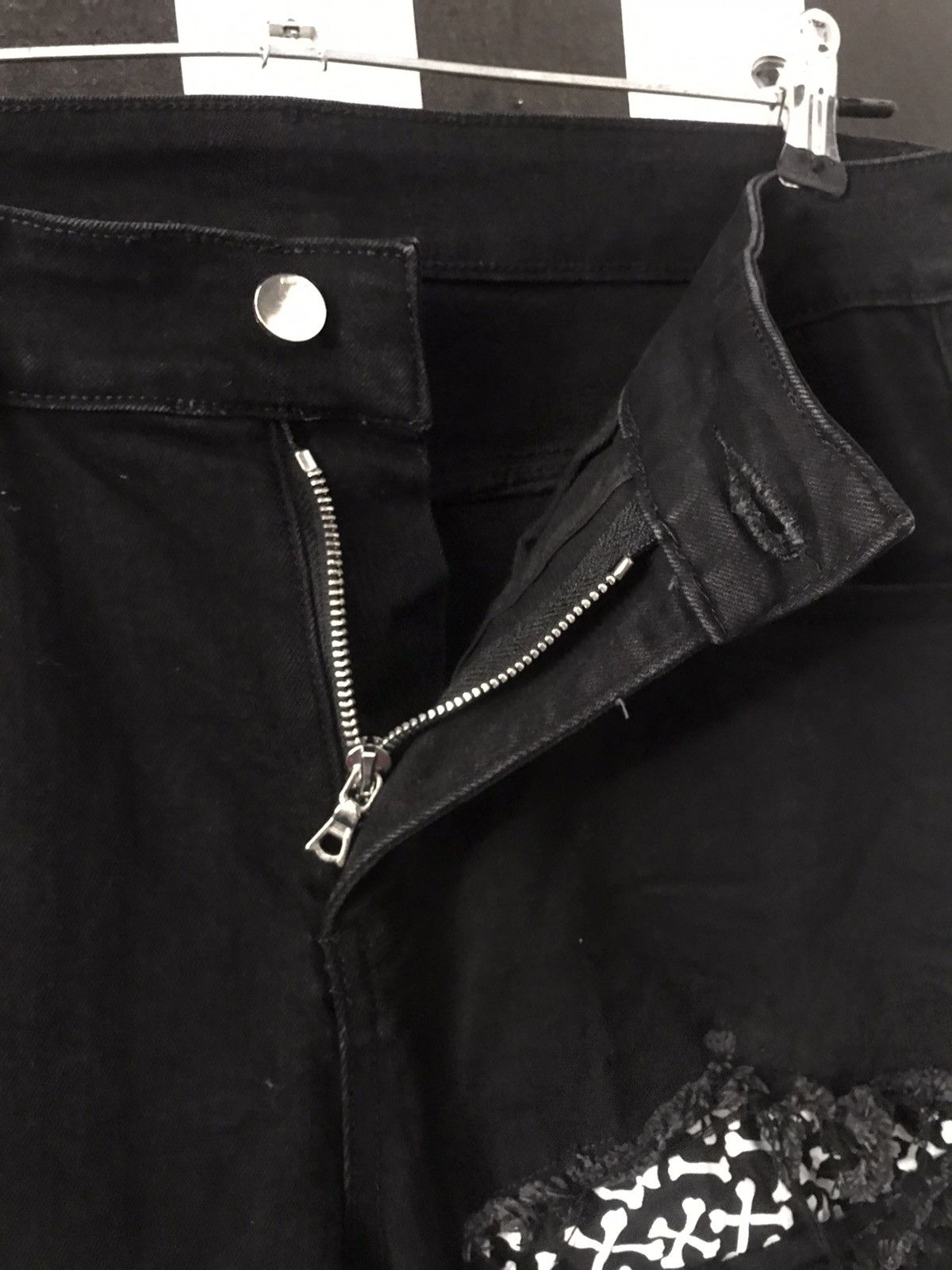 The Unbranded Brand Distressed Art Patch stretchable skinny jeans Size US 32 / EU 48 - 11 Thumbnail