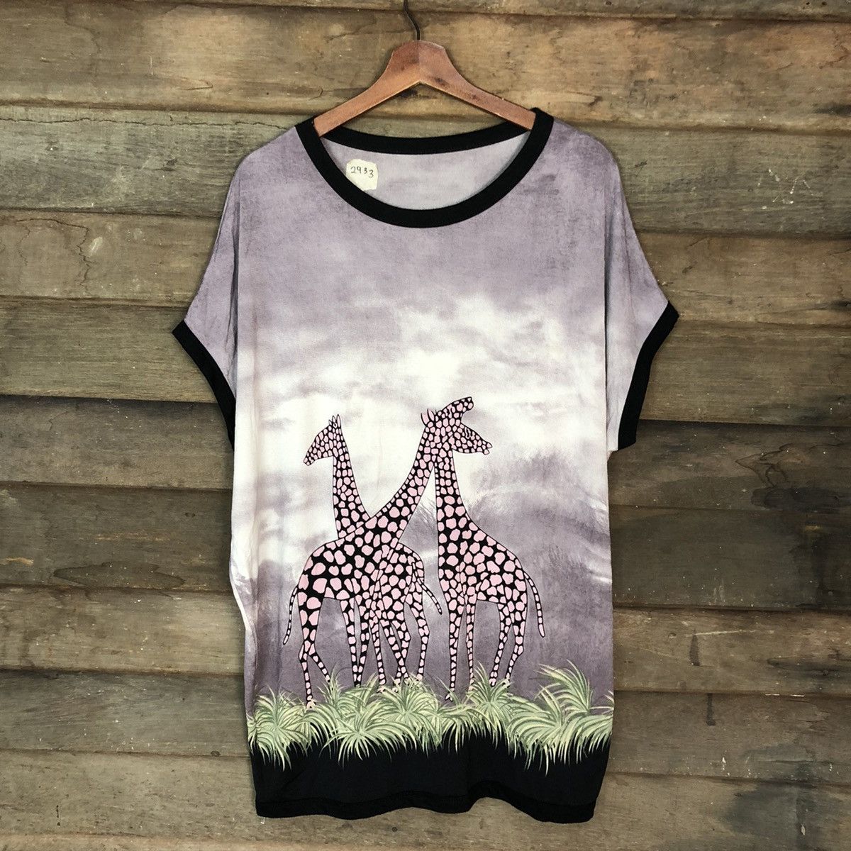 Japanese Brand Girrafe Purple Full Print Shirt #2933 Size US L / EU 52-54 / 3 - 3 Thumbnail