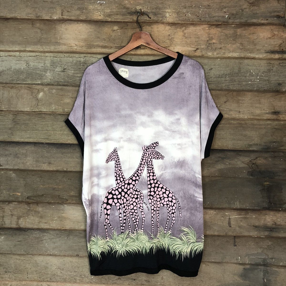 Japanese Brand Girrafe Purple Full Print Shirt #2933 Size US L / EU 52-54 / 3 - 1 Thumbnail
