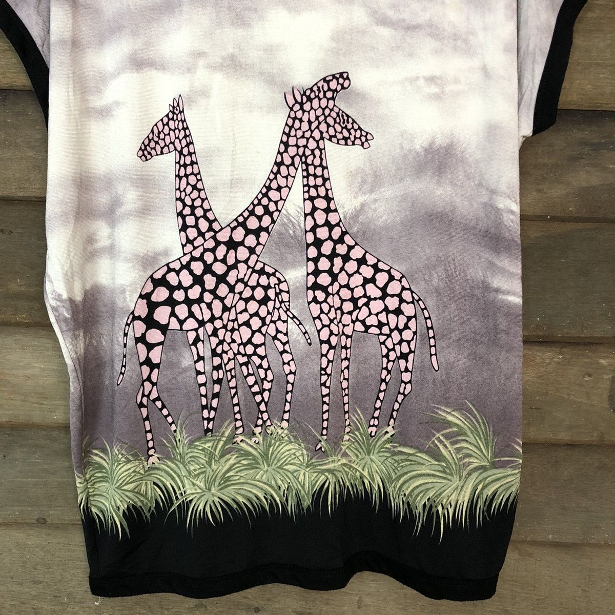 Japanese Brand Girrafe Purple Full Print Shirt #2933 Size US L / EU 52-54 / 3 - 6 Thumbnail