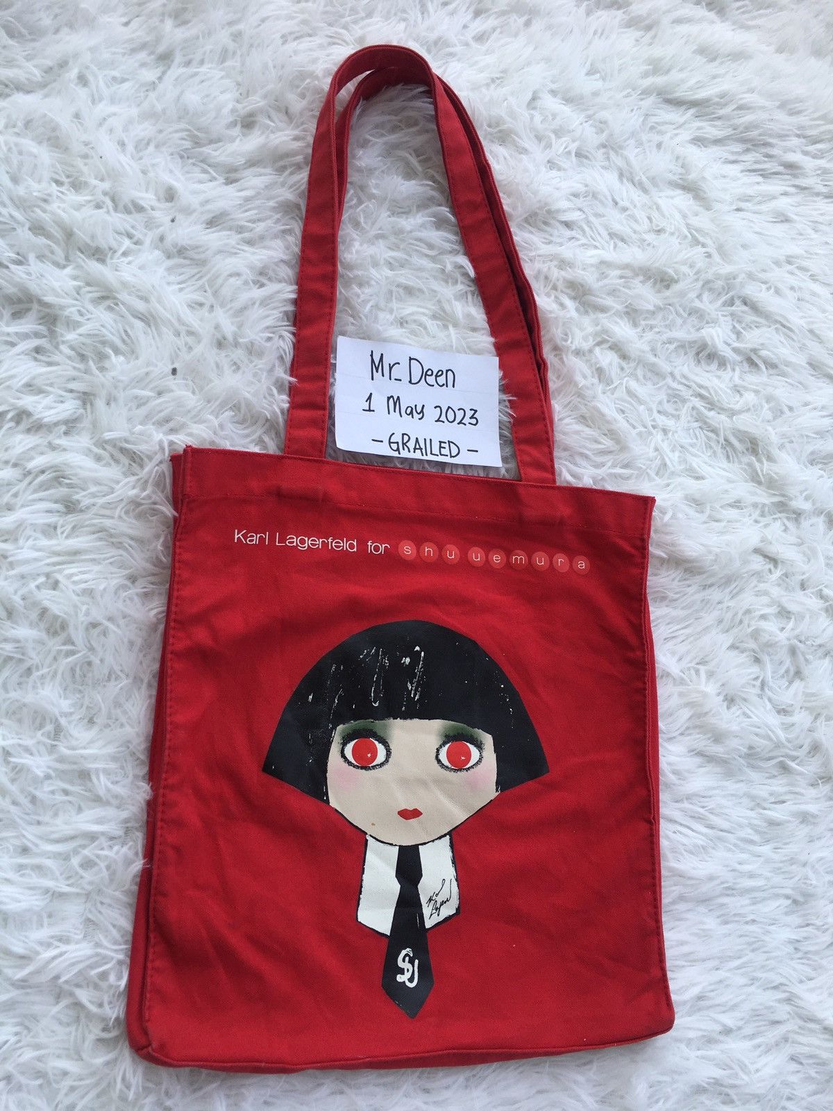 Karl Lagerfeld Rare Vintage Karl Lagerfeld x Shu Eumura Tote Bag Size ONE SIZE - 2 Thumbnail