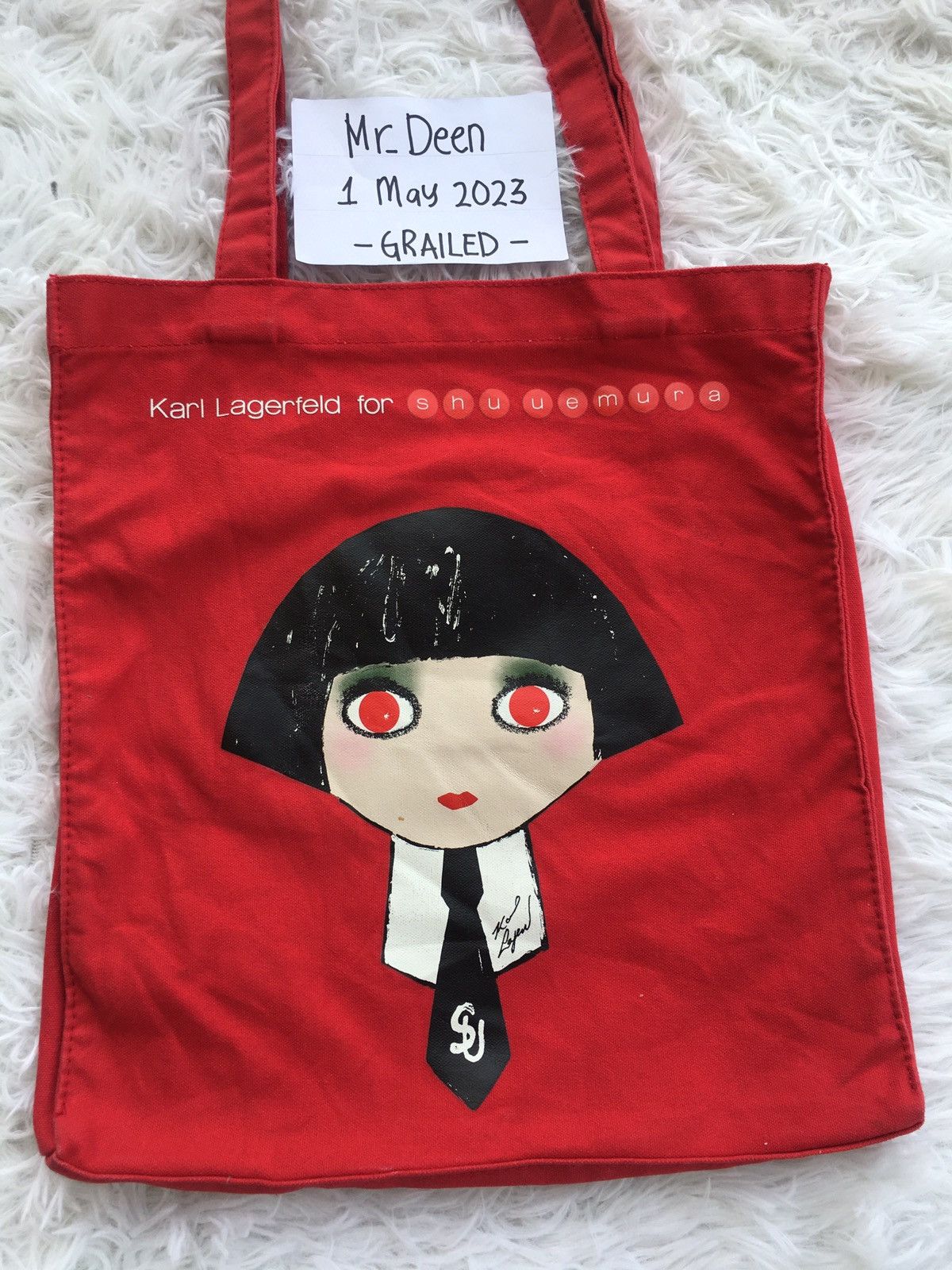 Karl Lagerfeld Rare Vintage Karl Lagerfeld x Shu Eumura Tote Bag Size ONE SIZE - 4 Thumbnail
