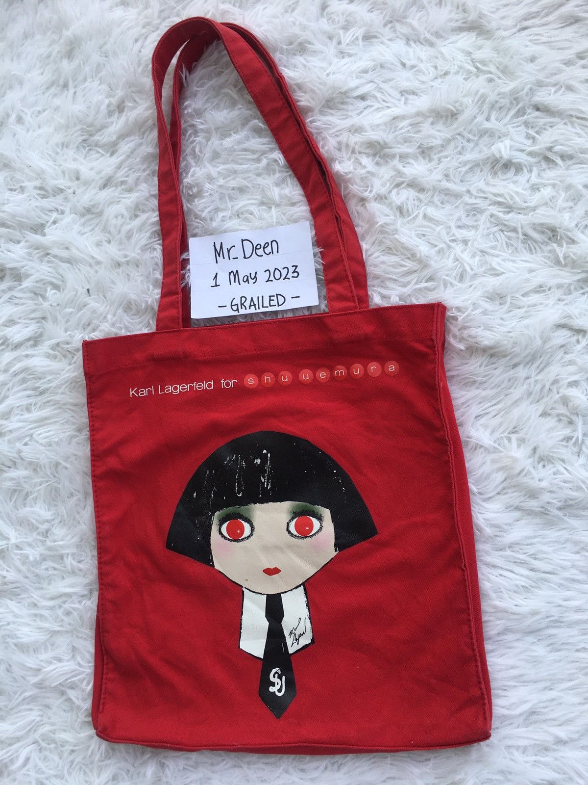 Karl Lagerfeld Rare Vintage Karl Lagerfeld x Shu Eumura Tote Bag Size ONE SIZE - 3 Thumbnail