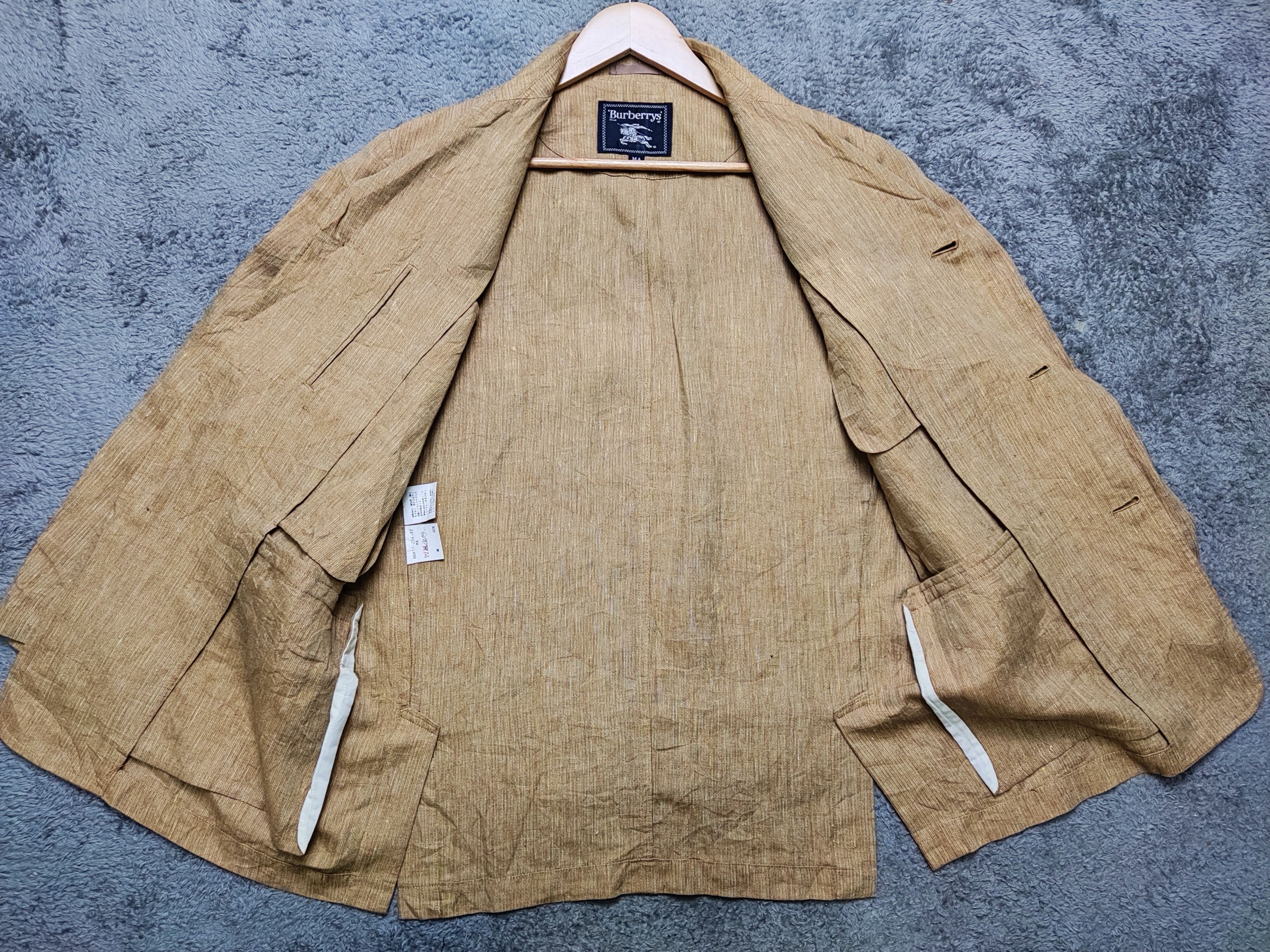 Burberry Vintage Burberry Blazer Rare Metarials Design TP90 Size 42S - 4 Thumbnail