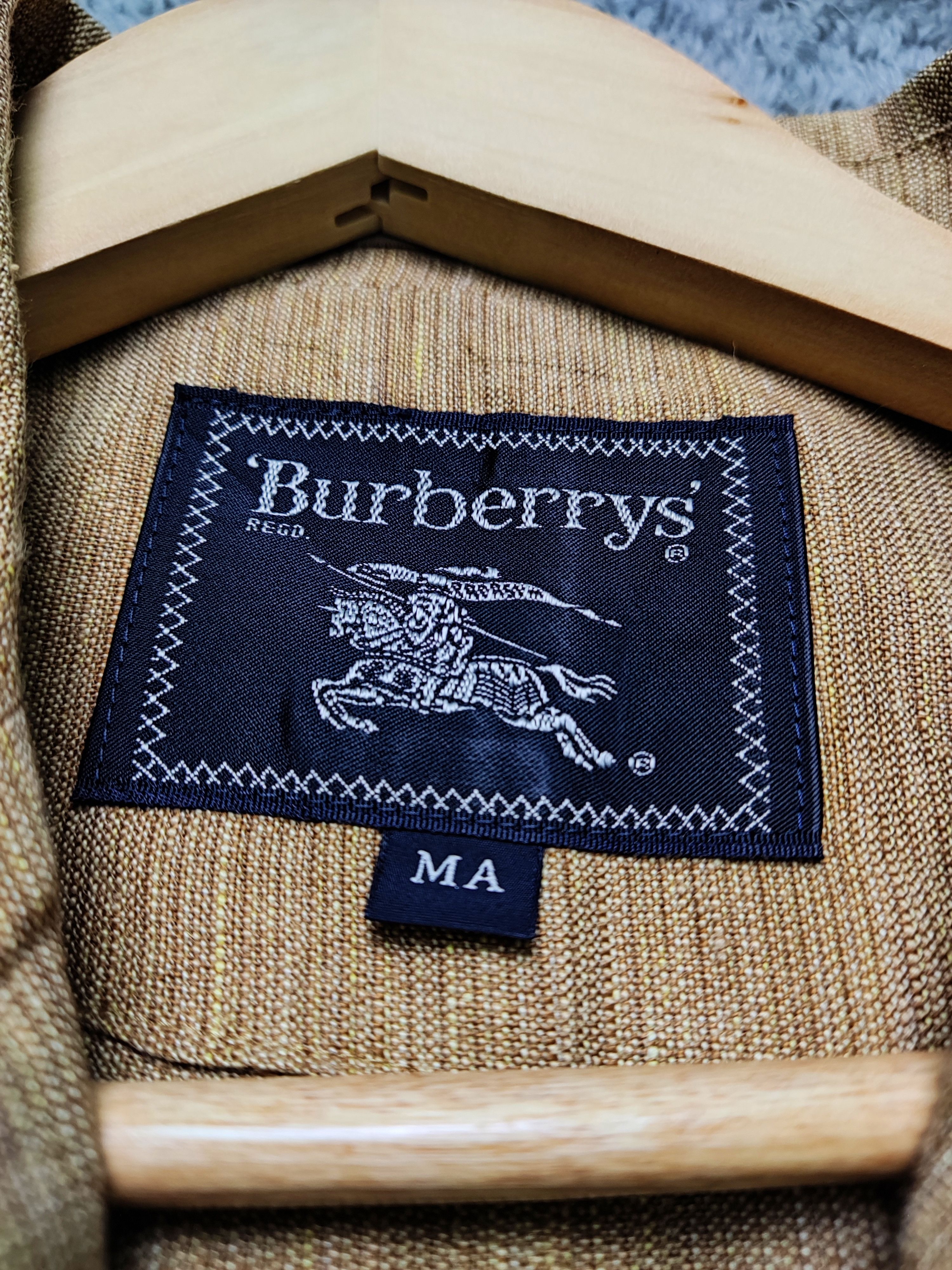 Burberry Vintage Burberry Blazer Rare Metarials Design TP90 Size 42S - 5 Thumbnail
