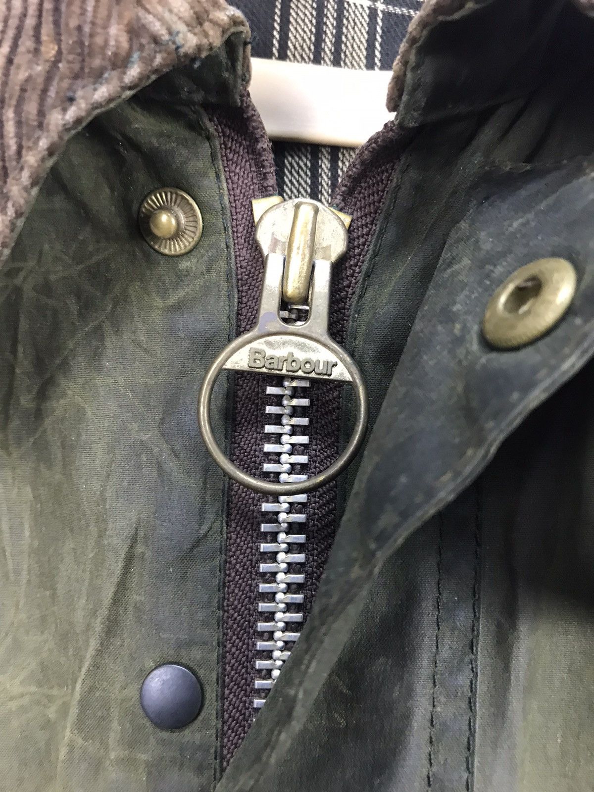 Barbour × Designer 🔥BEST OFFER 🔥Barbour distressed zipper jacket Size US L / EU 52-54 / 3 - 5 Thumbnail
