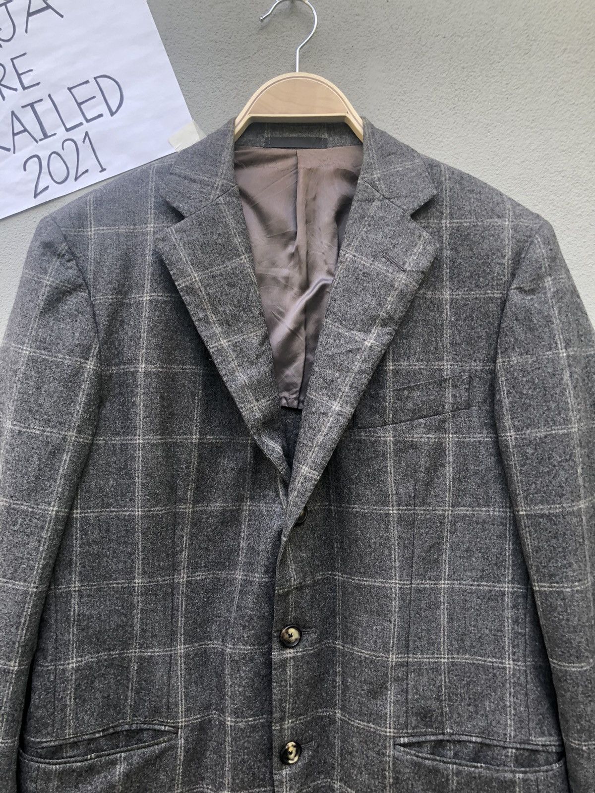 Ermenegildo Zegna × Vintage Vintage Tessuto Ermenegildo Zegna Blazer Coat Jacket Size US M / EU 48-50 / 2 - 4 Thumbnail