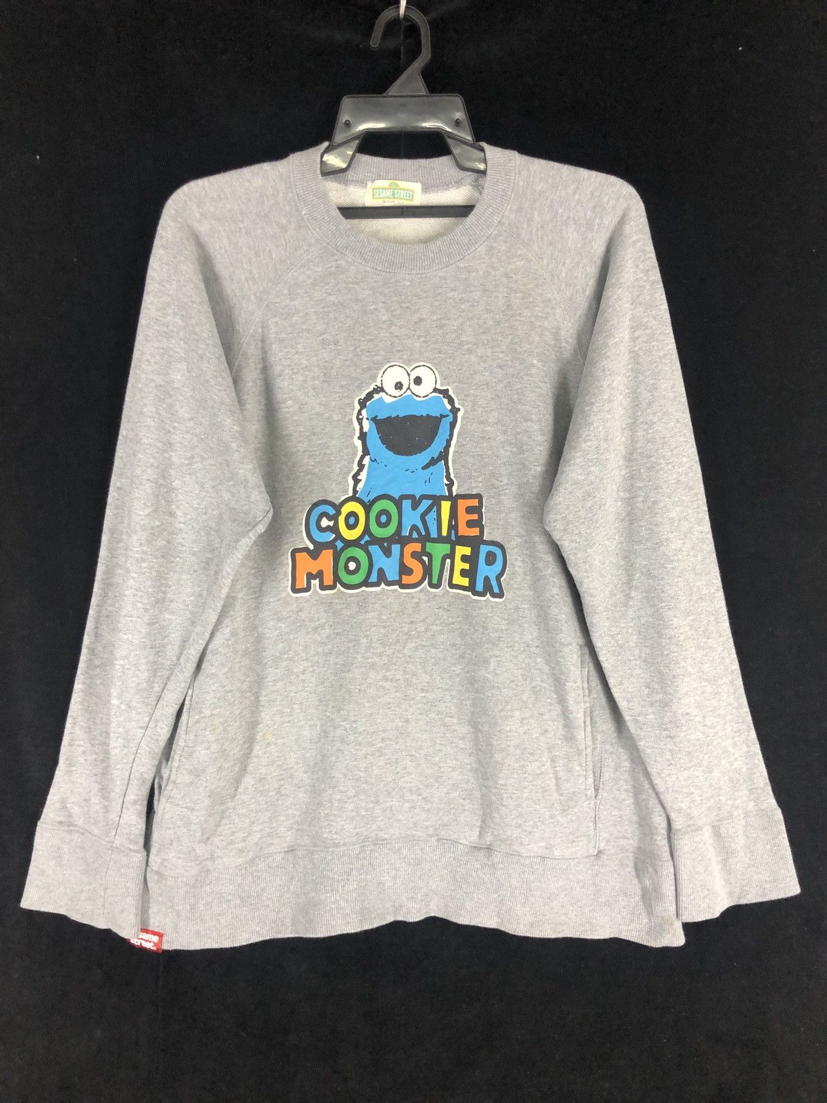 Cartoon Network × Vintage 90s Sesame Street Sweatshirt, Cookies Monster Pullover Size US M / EU 48-50 / 2 - 1 Thumbnail