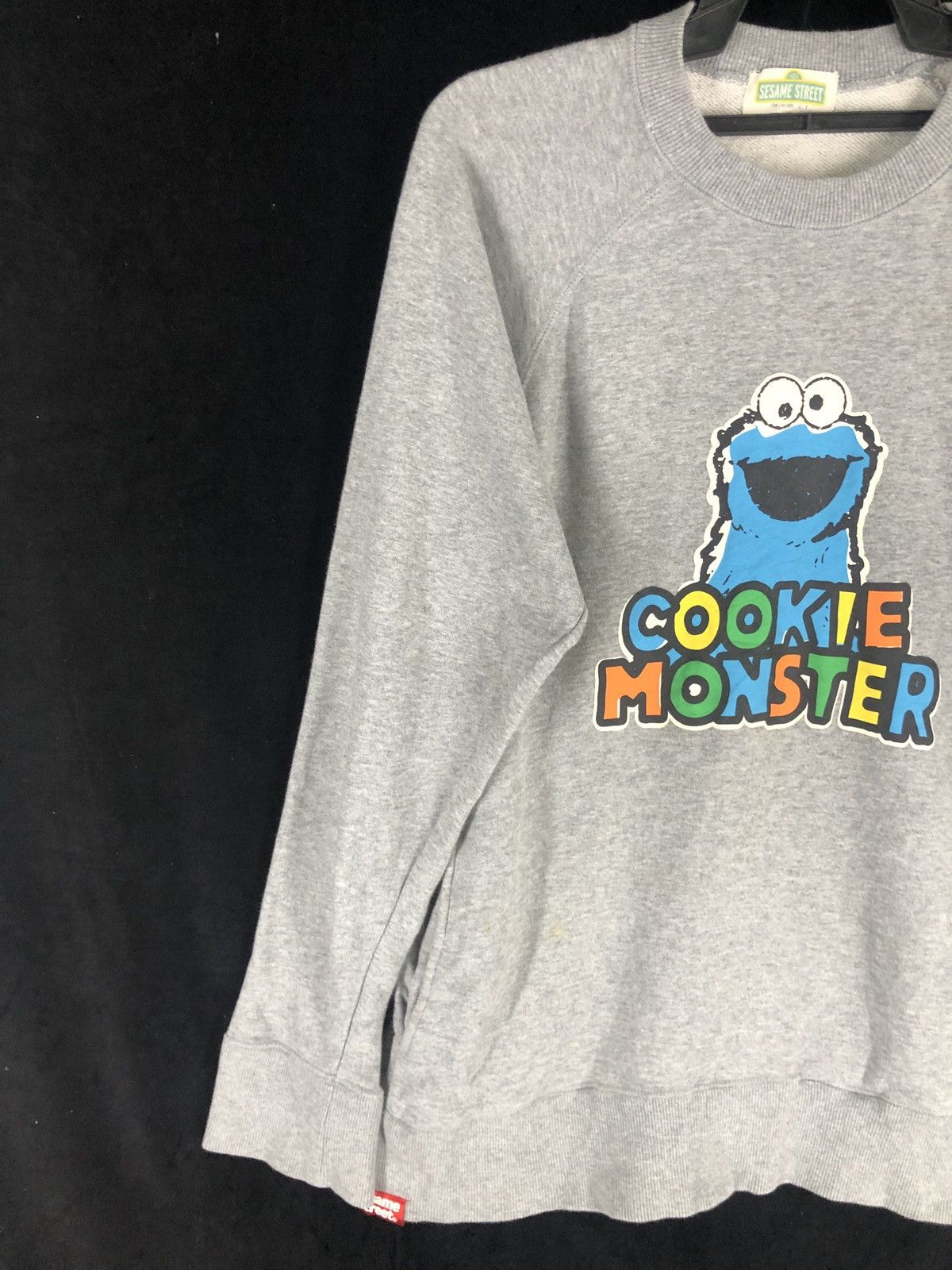 Cartoon Network × Vintage 90s Sesame Street Sweatshirt, Cookies Monster Pullover Size US M / EU 48-50 / 2 - 3 Thumbnail