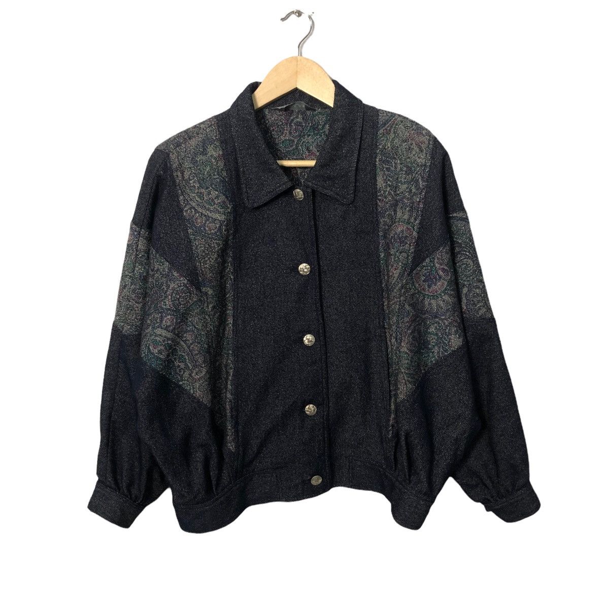 image of Vintage Cloth Age Button Ups Coat Jacket in Blue, Men's (Size 2XL)