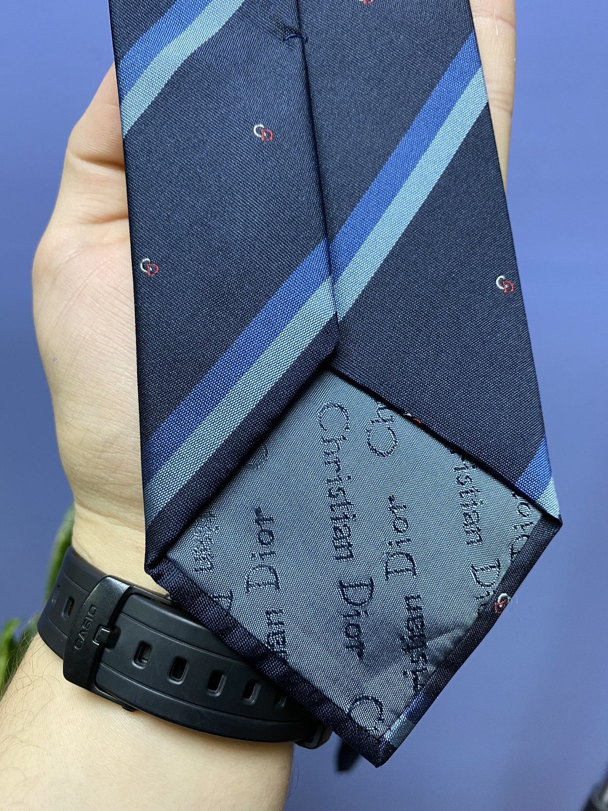 Christian Dior Monsieur × Vintage Christian Dior Vintage Silk Tie Size ONE SIZE - 12 Thumbnail