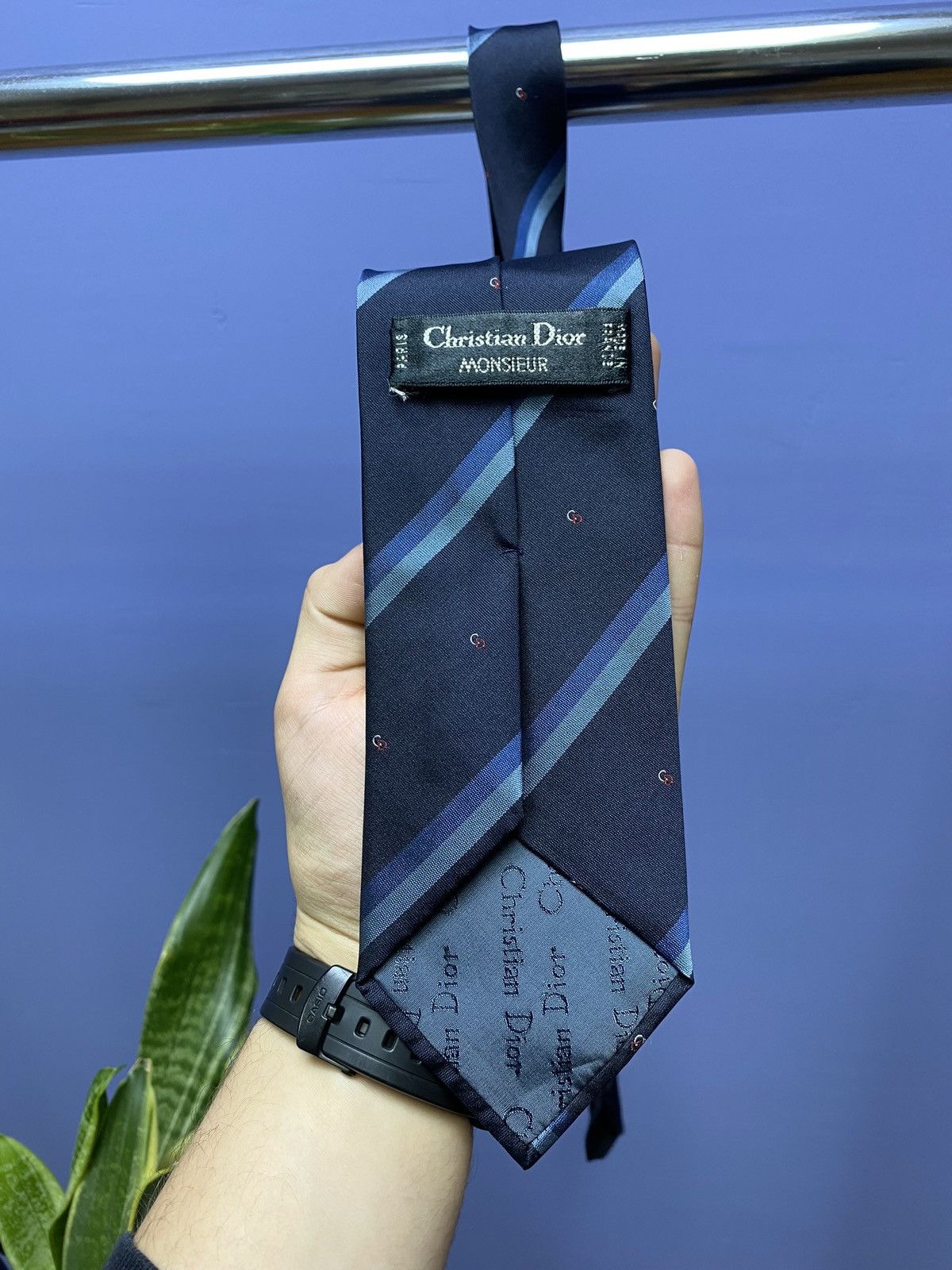 Christian Dior Monsieur × Vintage Christian Dior Vintage Silk Tie Size ONE SIZE - 11 Thumbnail