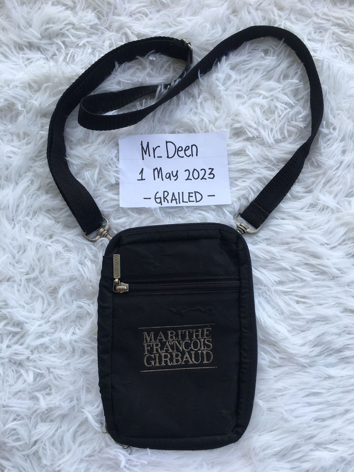 Vintage Marithe Francois Girbaud Small Sling Bag in Black, Men's