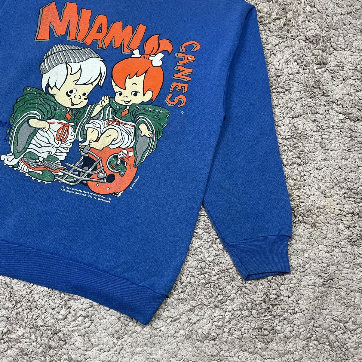 Cartoon Network Vintage Flintstones X Miami Canes Mirror Print Sweatshirt Size US L / EU 52-54 / 3 - 4 Thumbnail