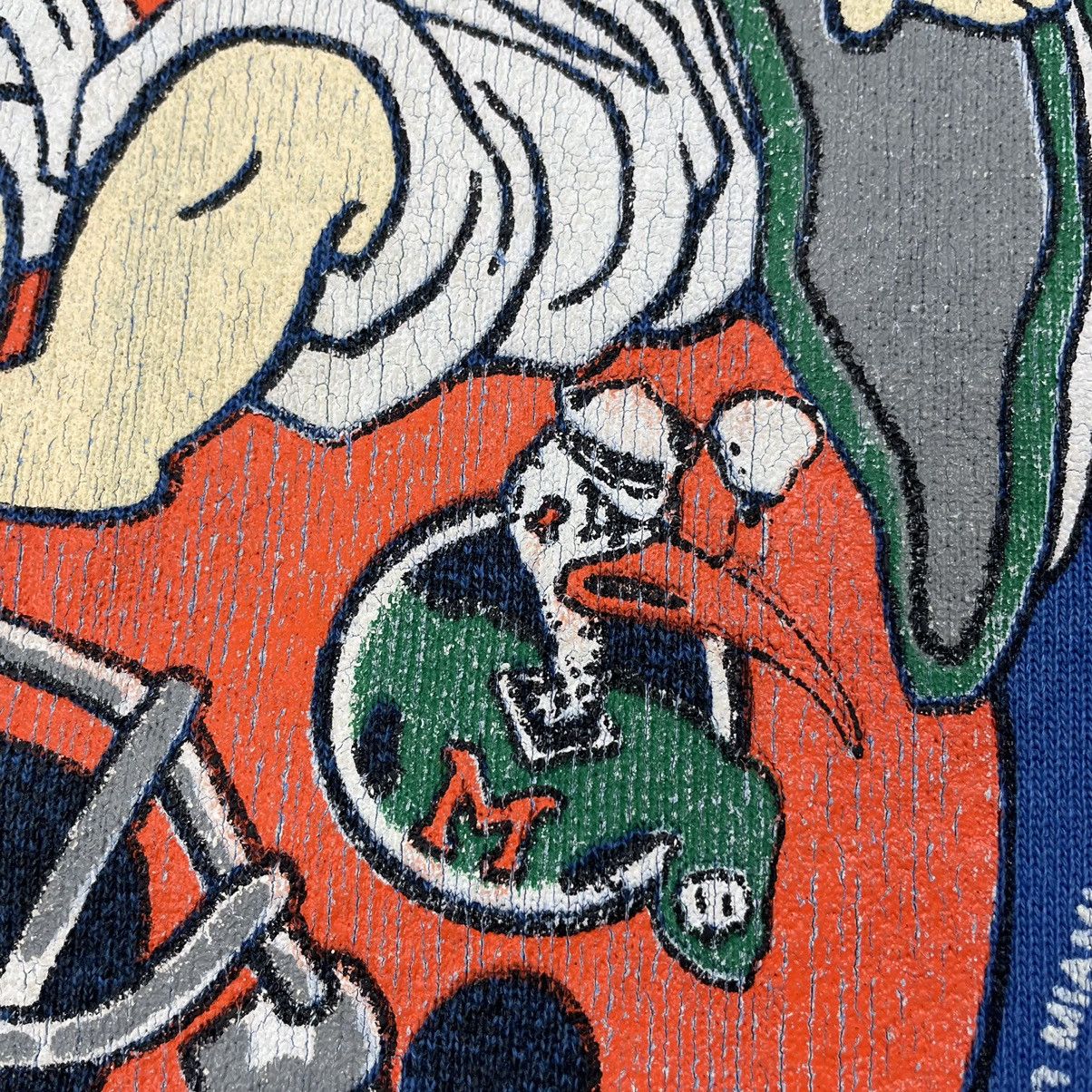 Cartoon Network Vintage Flintstones X Miami Canes Mirror Print Sweatshirt Size US L / EU 52-54 / 3 - 11 Thumbnail