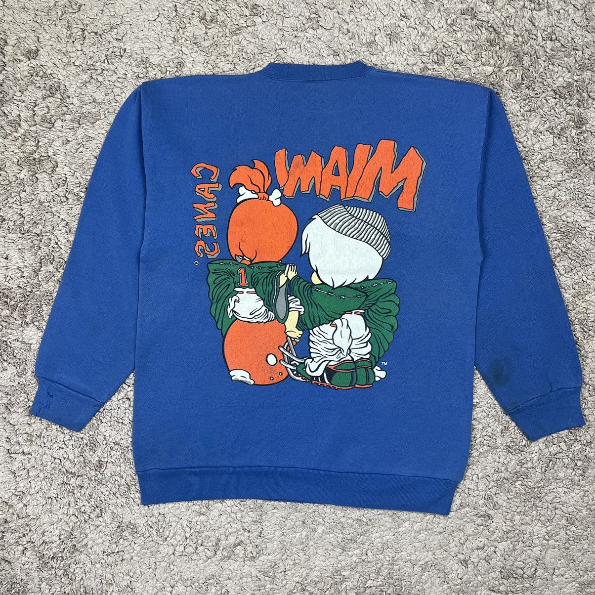 Cartoon Network Vintage Flintstones X Miami Canes Mirror Print Sweatshirt Size US L / EU 52-54 / 3 - 2 Thumbnail