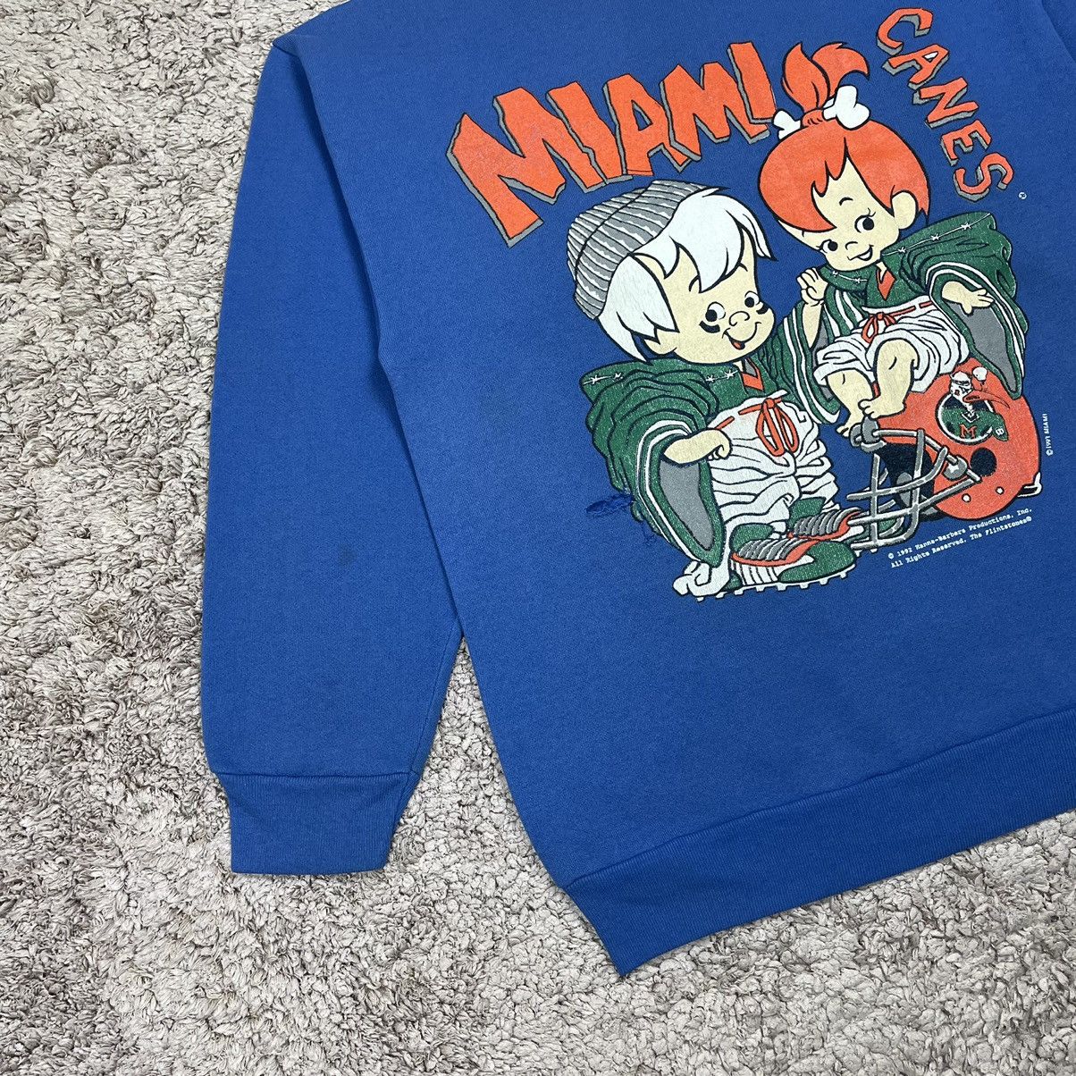 Cartoon Network Vintage Flintstones X Miami Canes Mirror Print Sweatshirt Size US L / EU 52-54 / 3 - 3 Thumbnail