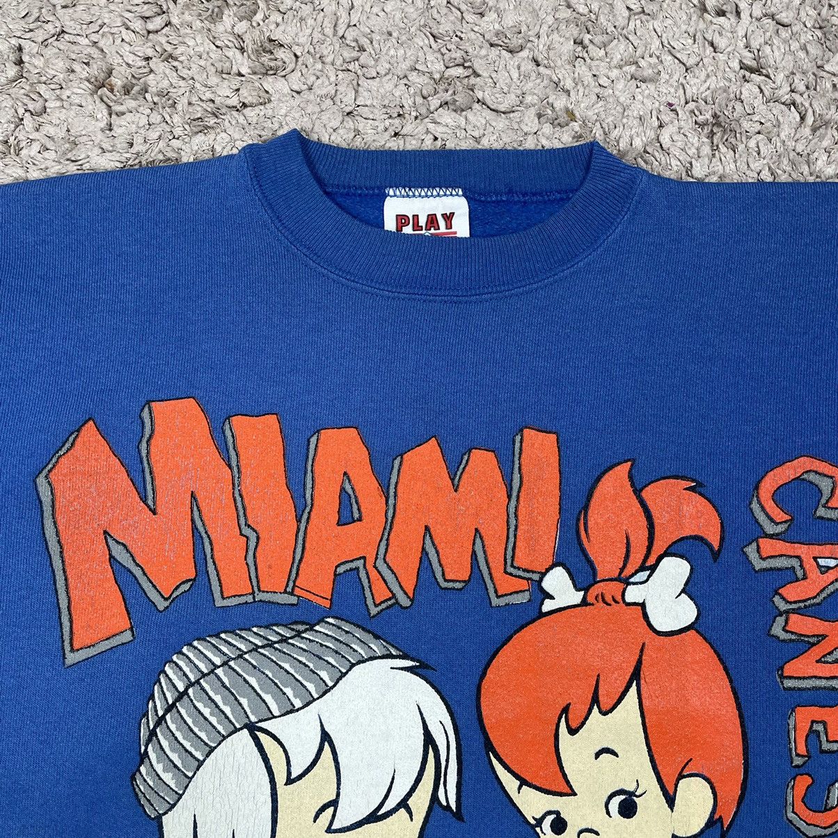 Cartoon Network Vintage Flintstones X Miami Canes Mirror Print Sweatshirt Size US L / EU 52-54 / 3 - 5 Thumbnail