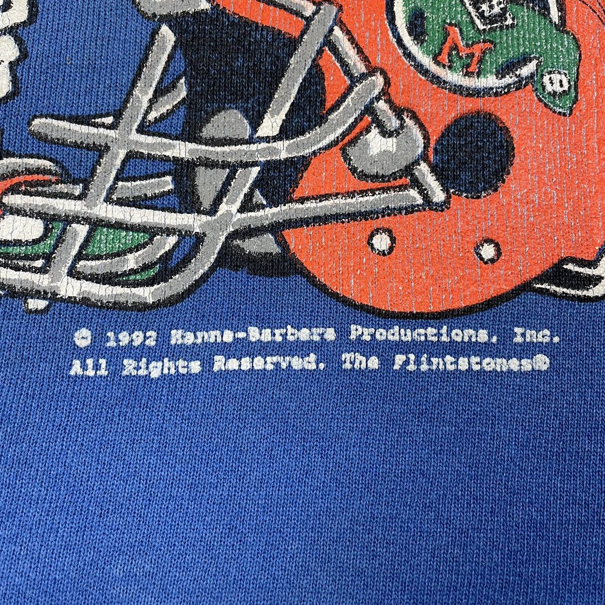 Cartoon Network Vintage Flintstones X Miami Canes Mirror Print Sweatshirt Size US L / EU 52-54 / 3 - 13 Thumbnail