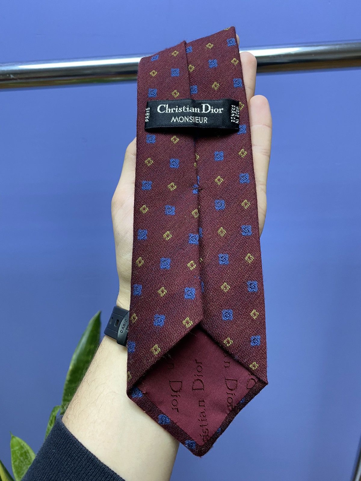 Christian Dior Monsieur × Vintage Christian Dior Vintage Silk Tie Size ONE SIZE - 7 Thumbnail
