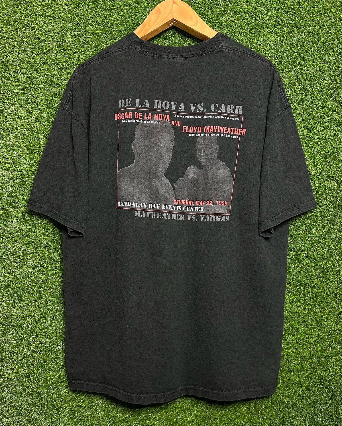 Vintage 🚨Vintage De La Hoya Mayweather 1999 Boxing Promo T-Shirt Size US XL / EU 56 / 4 - 1 Thumbnail