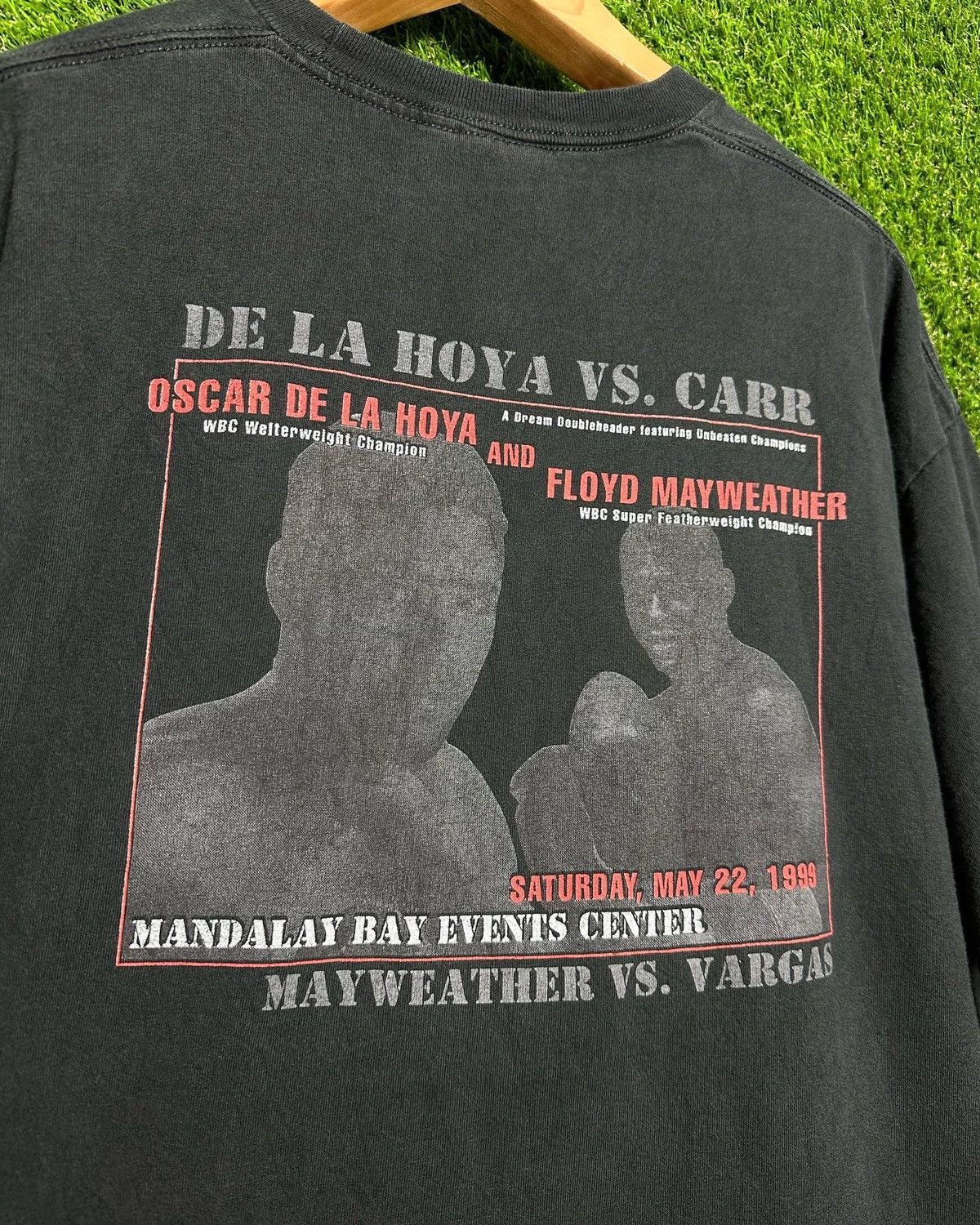 Vintage 🚨Vintage De La Hoya Mayweather 1999 Boxing Promo T-Shirt Size US XL / EU 56 / 4 - 4 Thumbnail