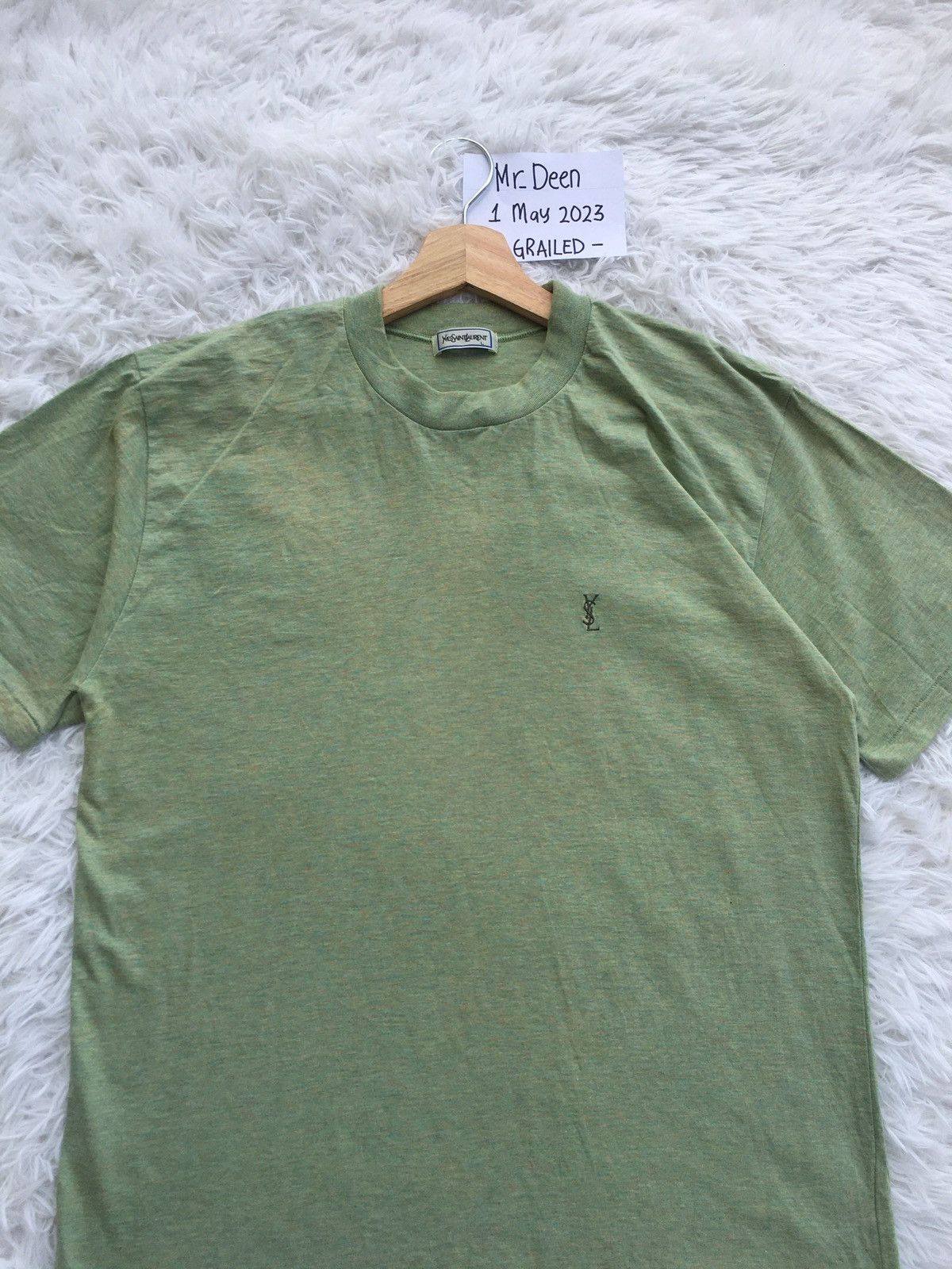 Yves Saint Laurent Rare Vintage Yves Saint Laurent YSL Logo Tshirt Size US L / EU 52-54 / 3 - 1 Thumbnail