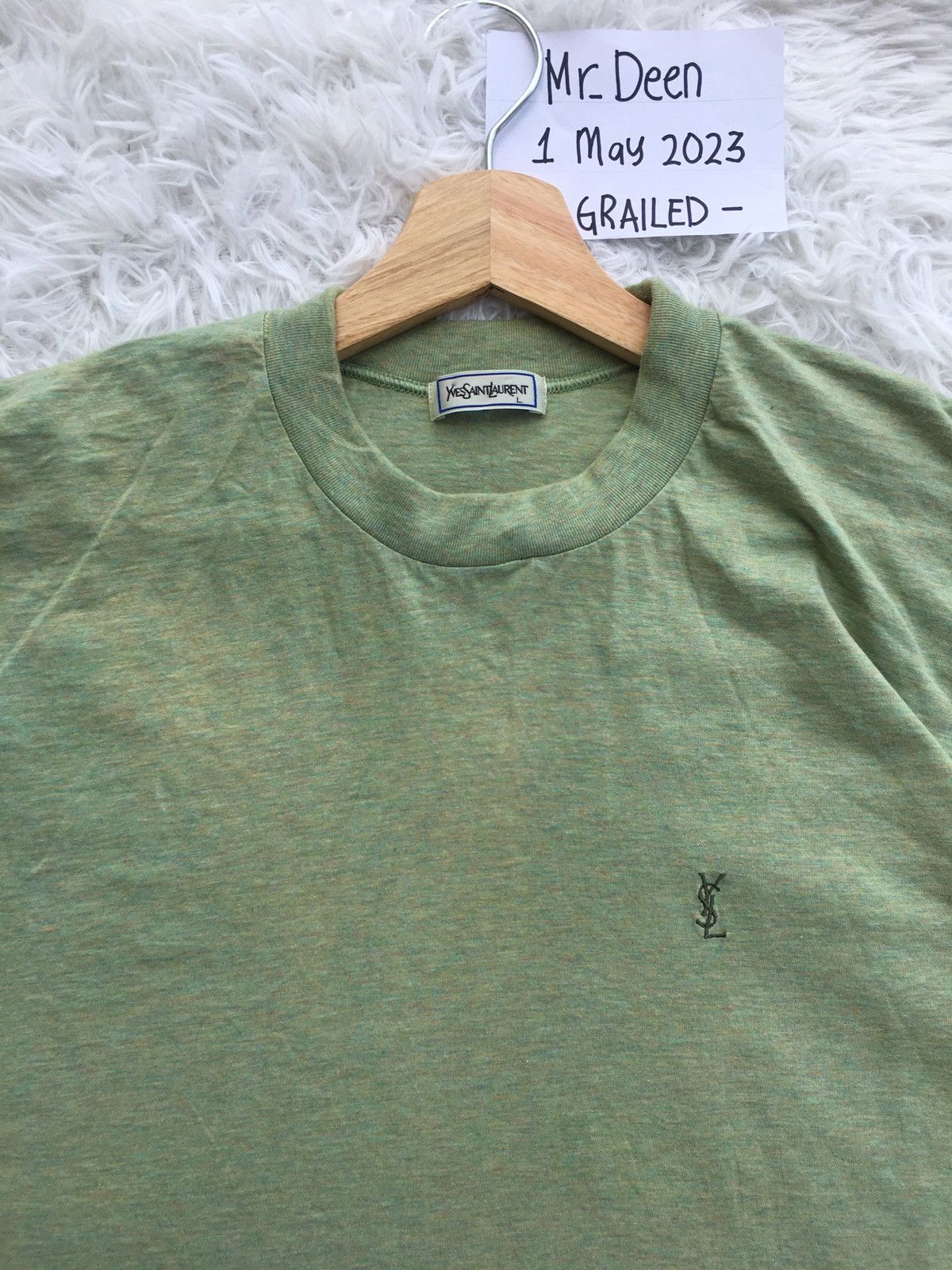 Yves Saint Laurent Rare Vintage Yves Saint Laurent YSL Logo Tshirt Size US L / EU 52-54 / 3 - 5 Thumbnail