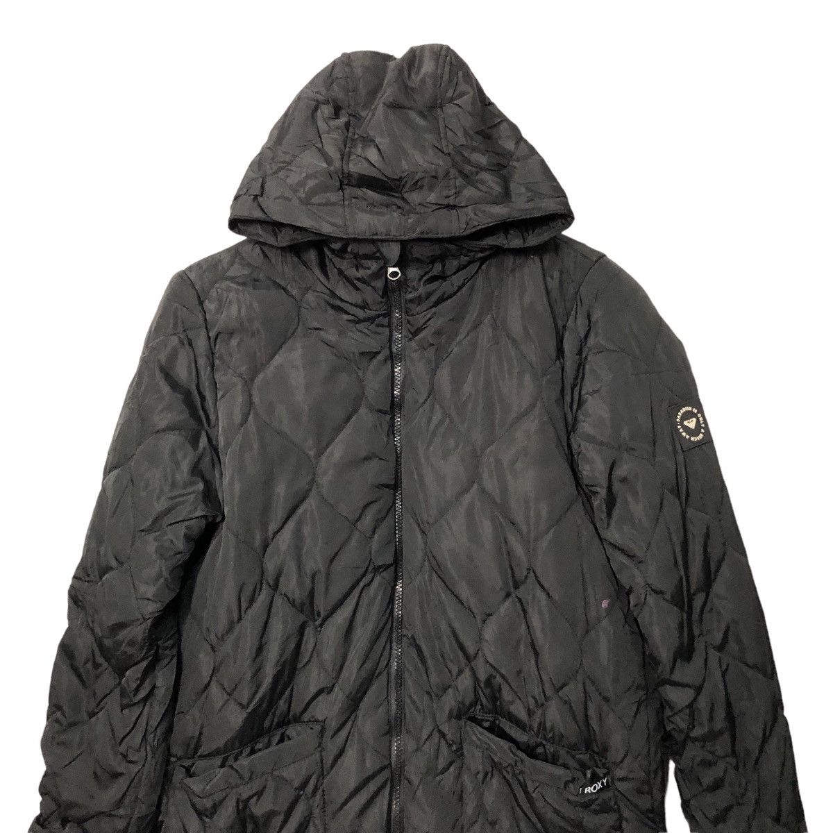 Japanese Brand Vintage Roxy Zipper Ups Hoodie Puffer Jacket Size M / US 6-8 / IT 42-44 - 4 Thumbnail