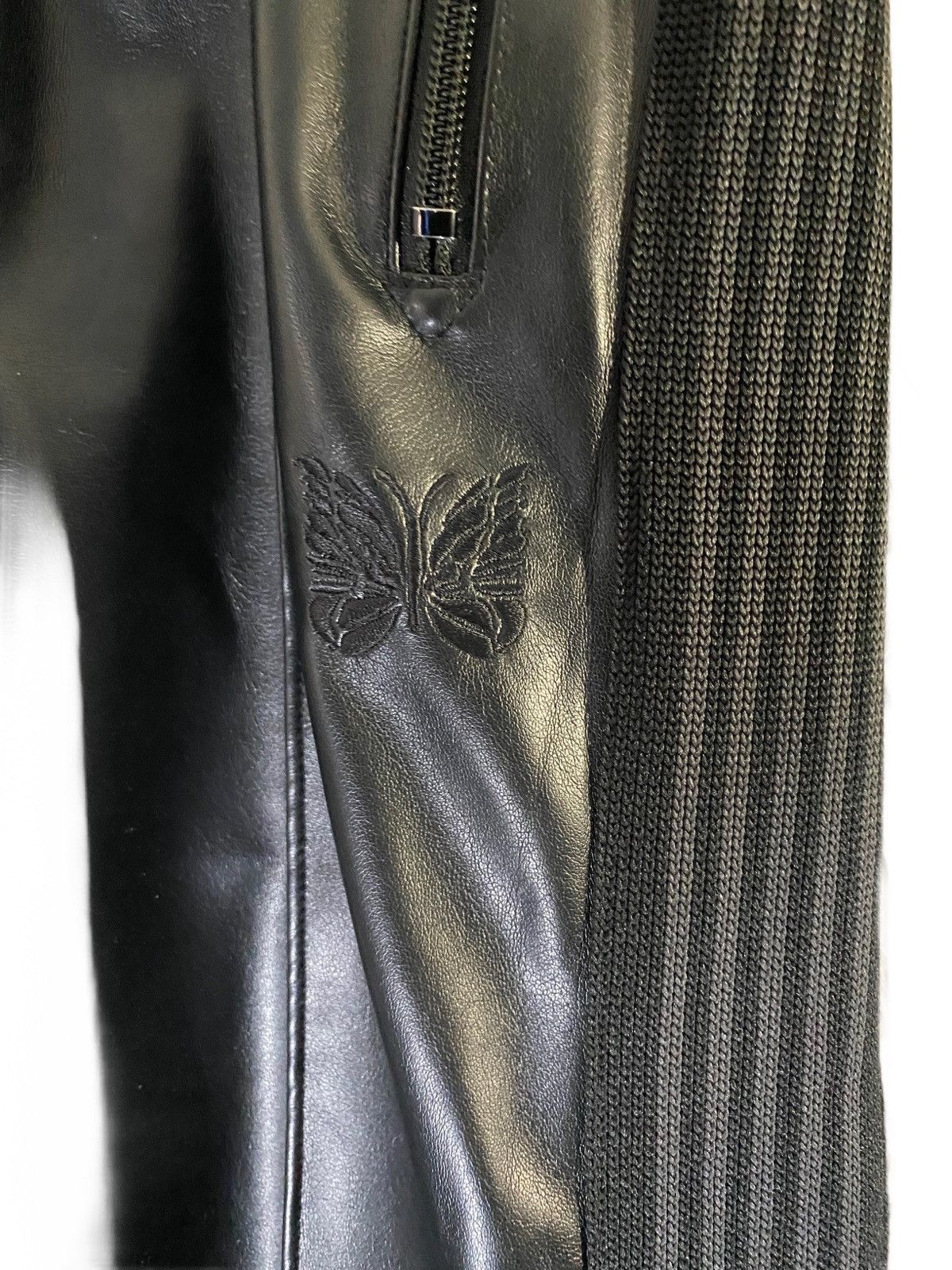 Needles Needles Black Leather Pants Size US 30 / EU 46 - 2 Thumbnail