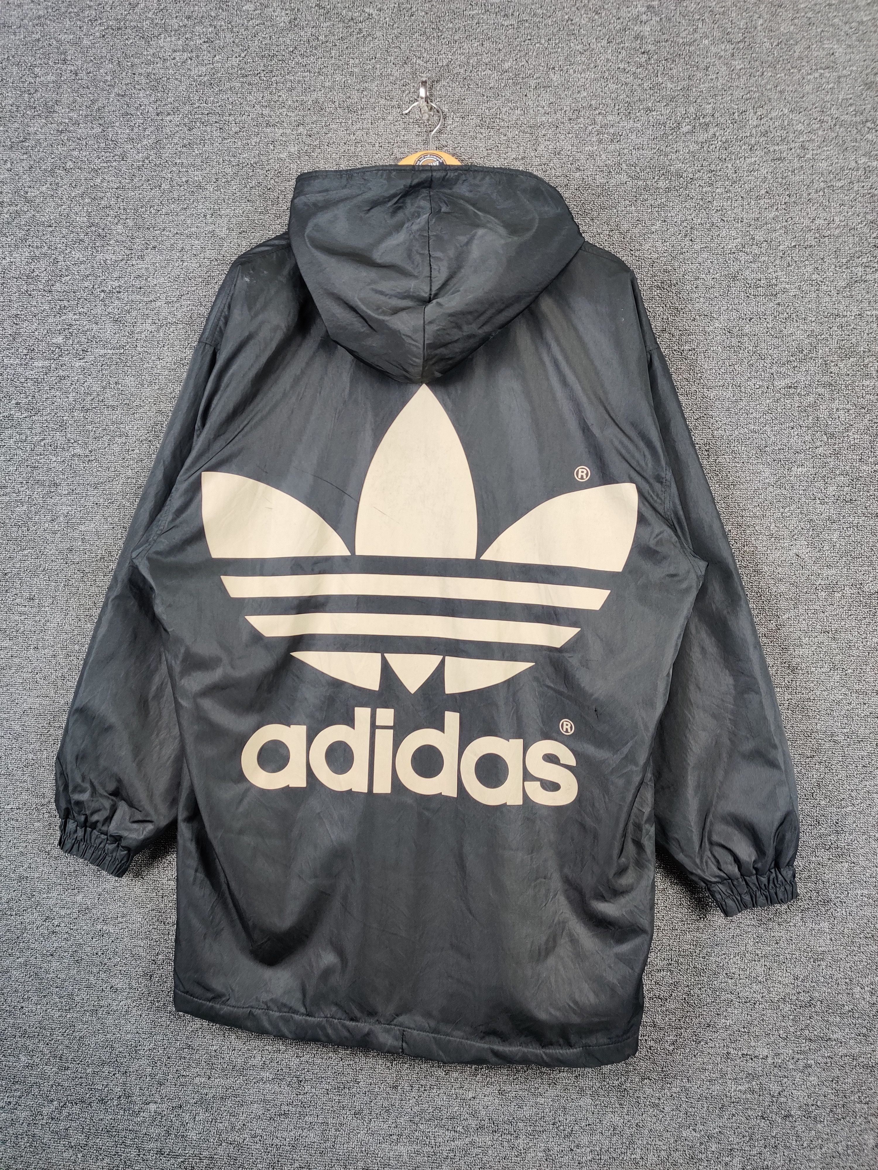 Adidas Vintage Adidas Trefoil Big Logo Winter Long Jacket Size US L / EU 52-54 / 3 - 2 Thumbnail