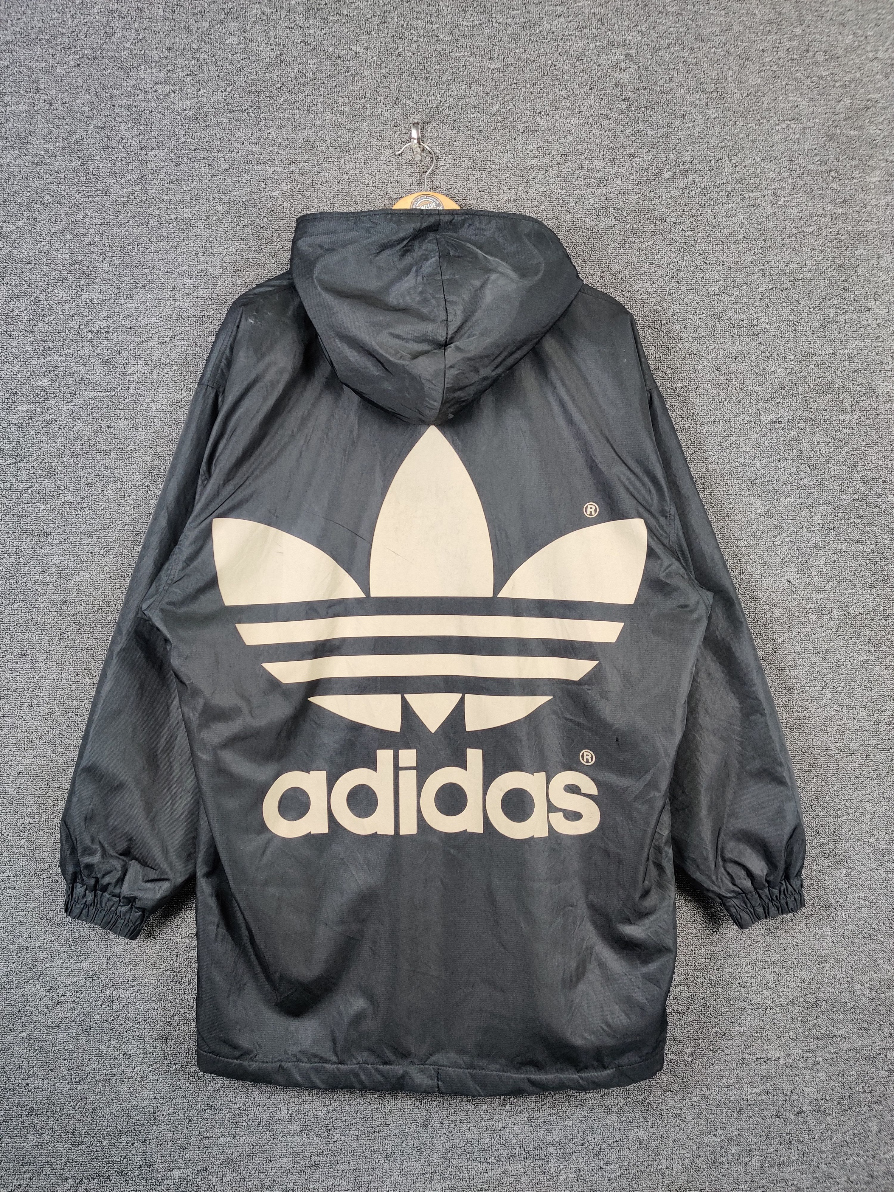 Vintage Adidas Trefoil Big Logo Winter Long Jacket