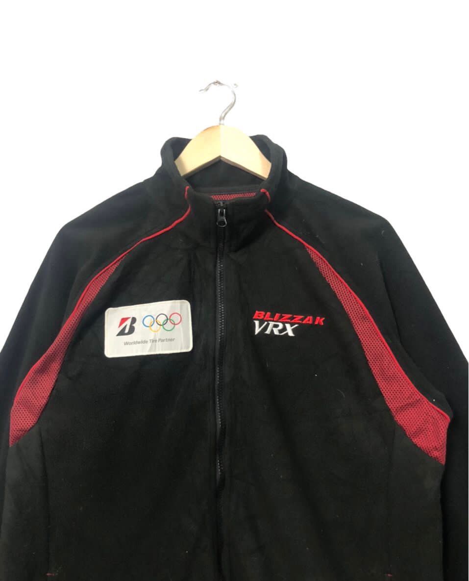 Japanese Brand Vintage Bridgestone Blizzak Olympic Zipper Up Fleece Jacket Size US L / EU 52-54 / 3 - 4 Thumbnail