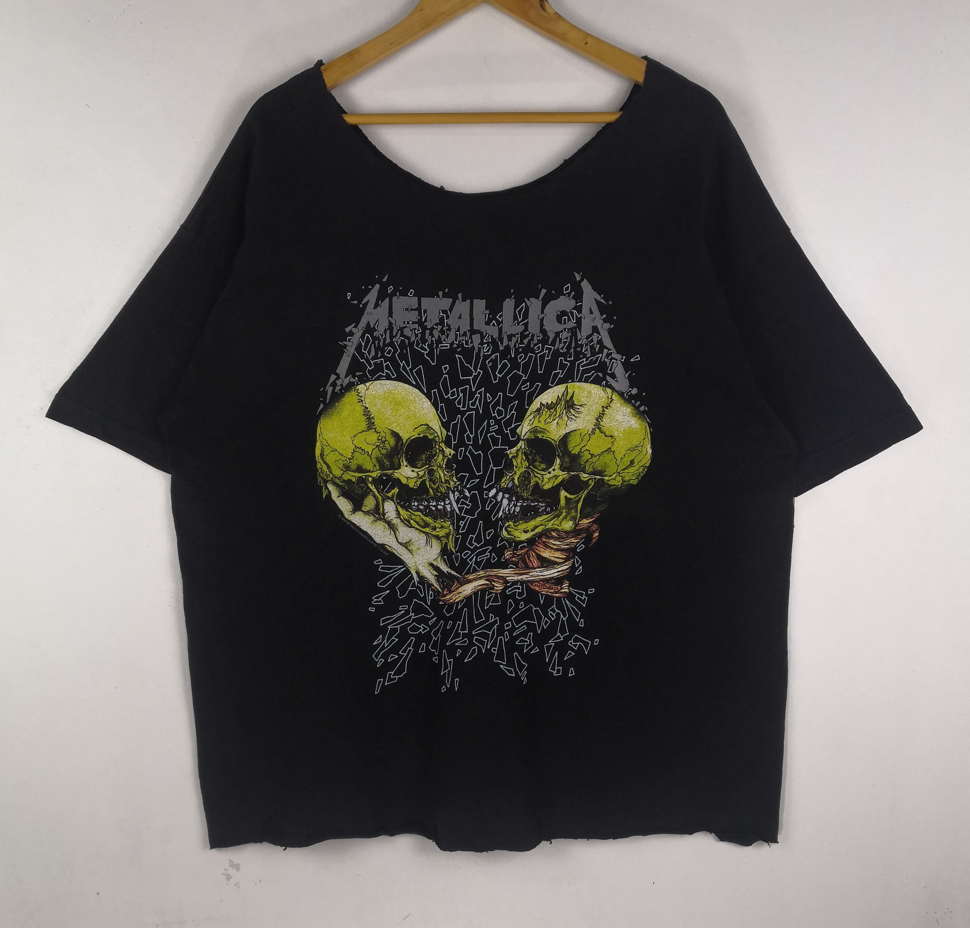 Tee-shirt Vintage Metallica Manches Longues Tour Invertigo - Design Pushead, Taille XL