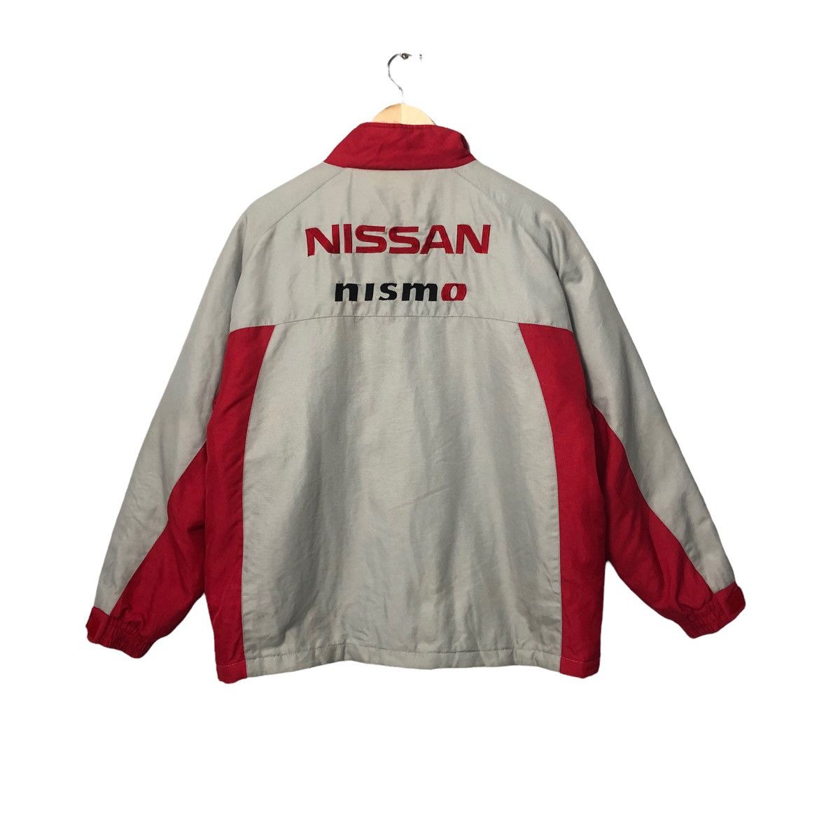 image of Gear For Sports x Racing Vintage Nissan Nismo Embroidery Big Logo Multipocket Jacket in Grey/Red (S