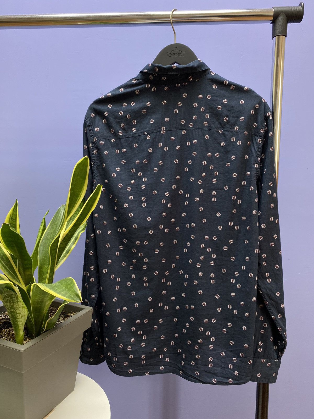 Other Allsaints Printed Button Up Long Sleeve Shirt Men’s M Black Size US M / EU 48-50 / 2 - 13 Thumbnail