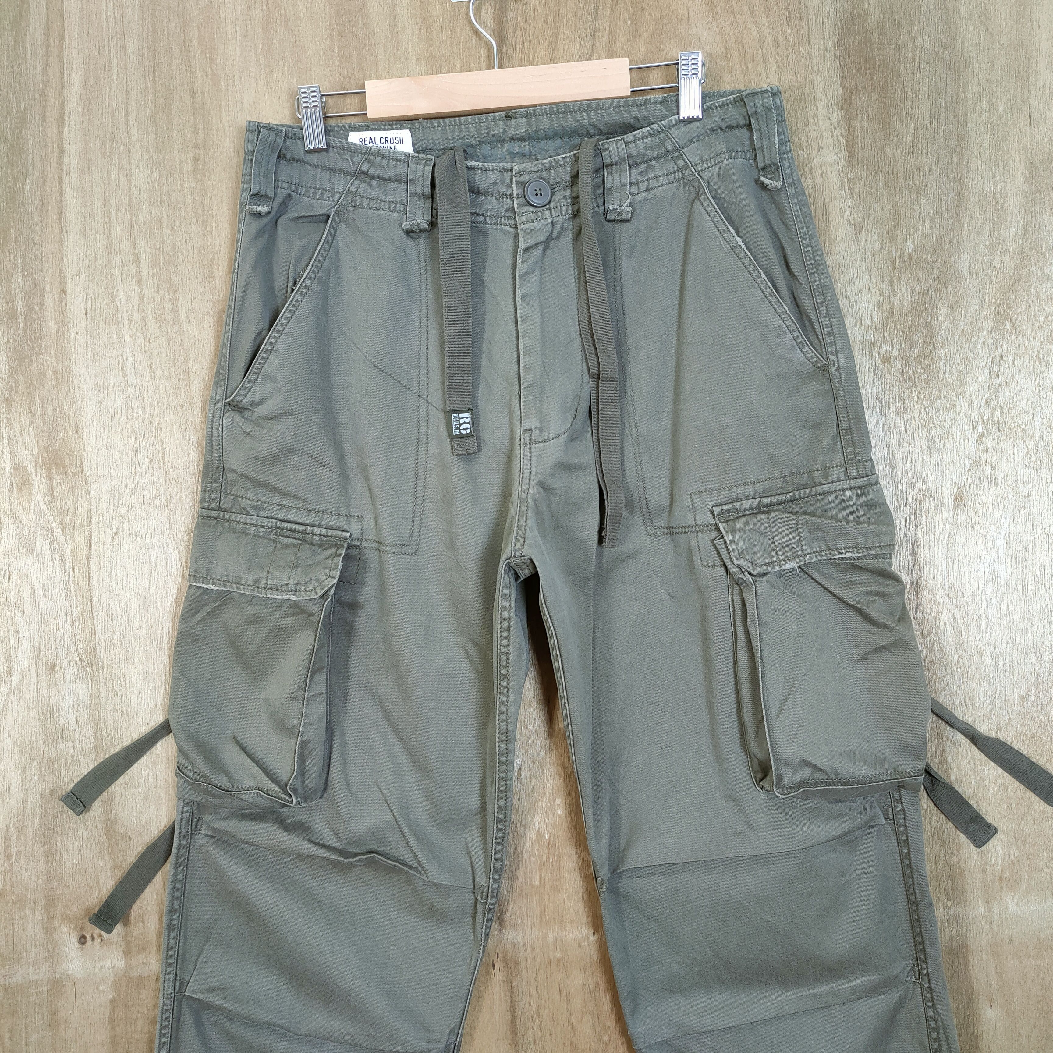 Japanese Brand VINTAGE RCC VINTAGE FADED BONDAGE CARGO PANTS Size US 32 / EU 48 - 6 Thumbnail