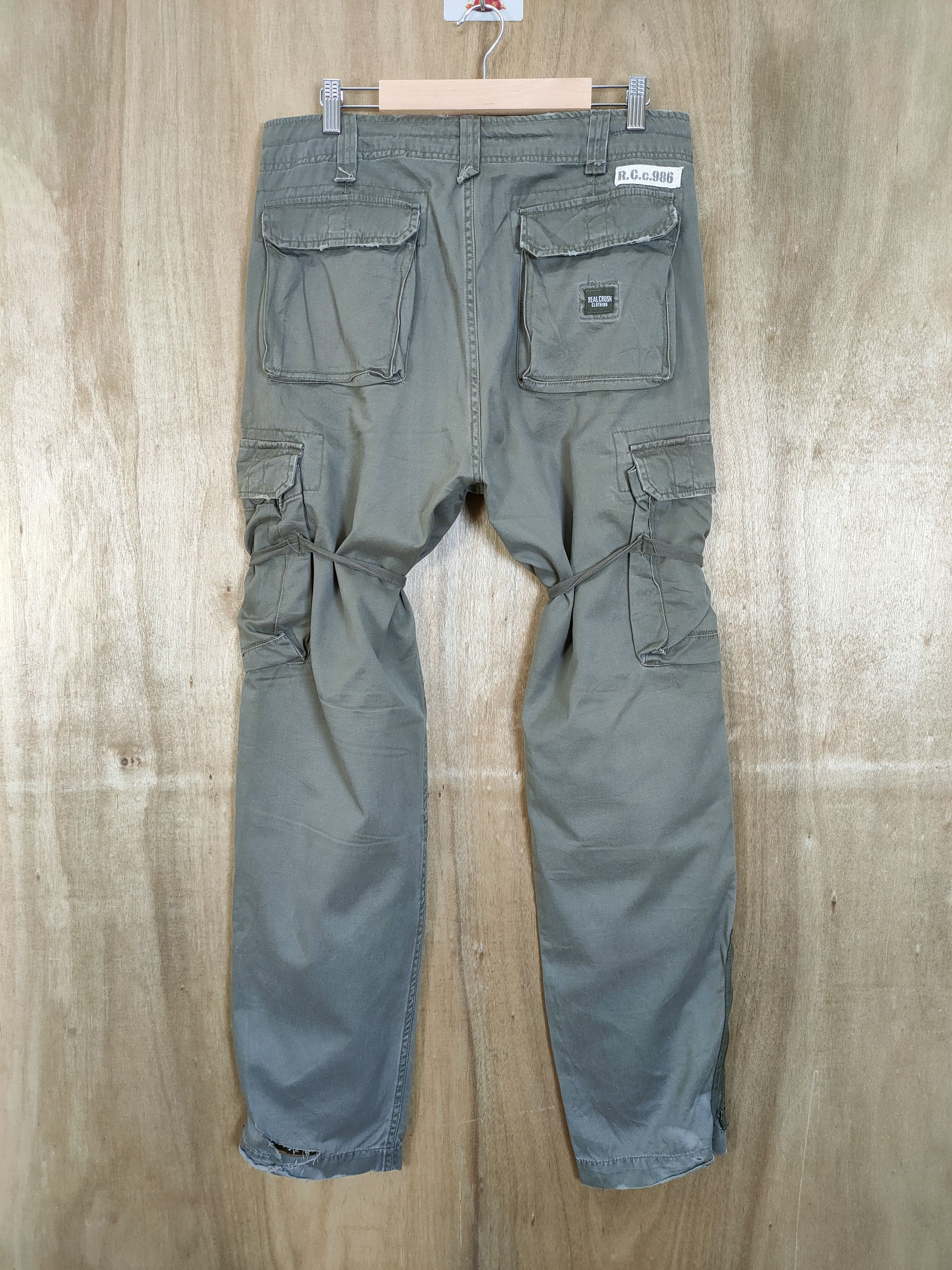 Japanese Brand VINTAGE RCC VINTAGE FADED BONDAGE CARGO PANTS Size US 32 / EU 48 - 2 Thumbnail